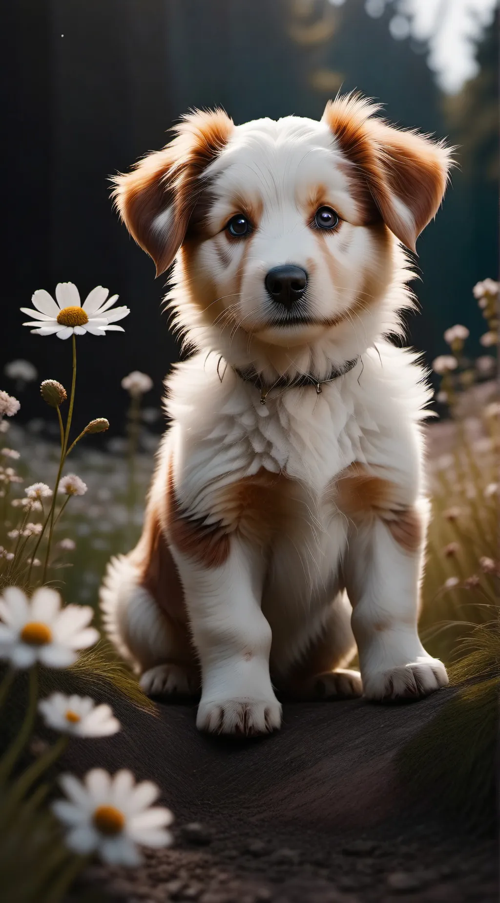 ai character: puppy background