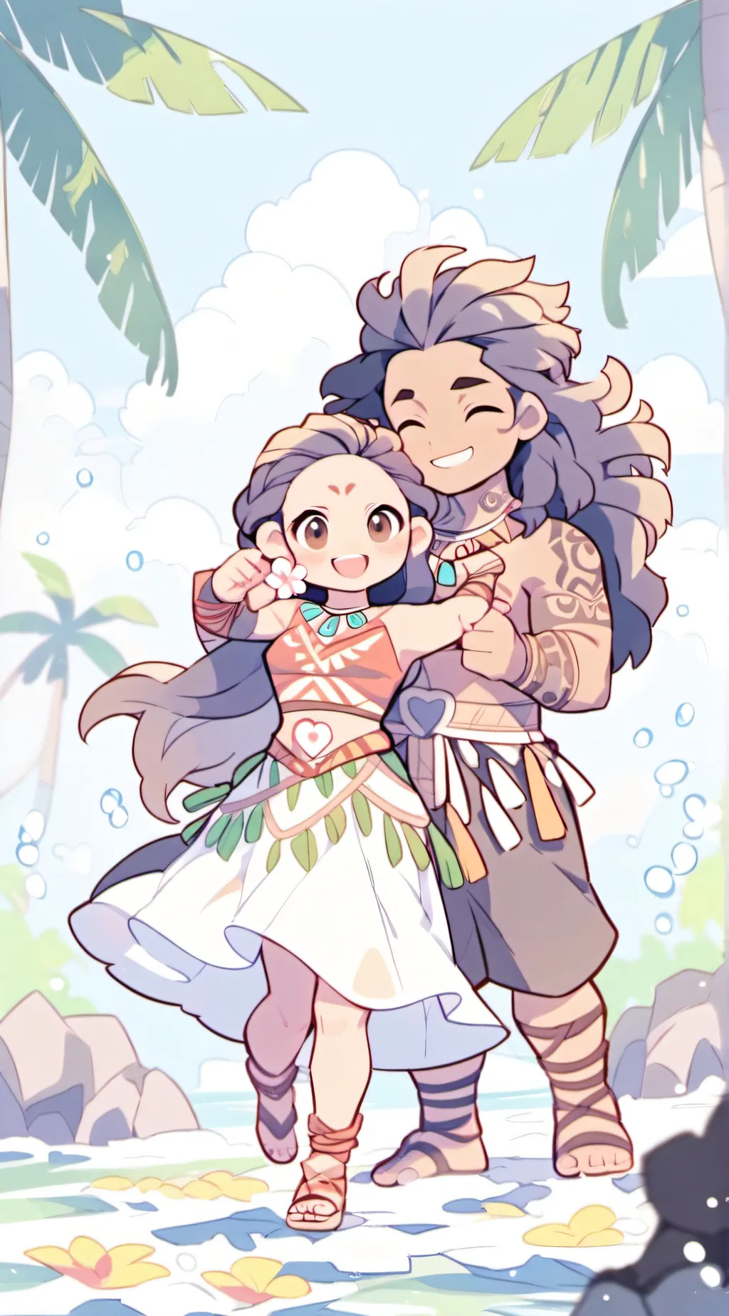 ai character: Moana/Maui  background