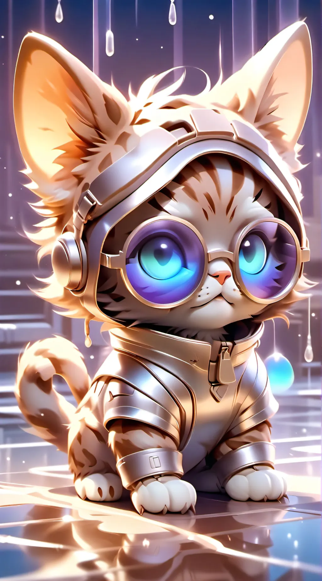 ai character: cool cat  background
