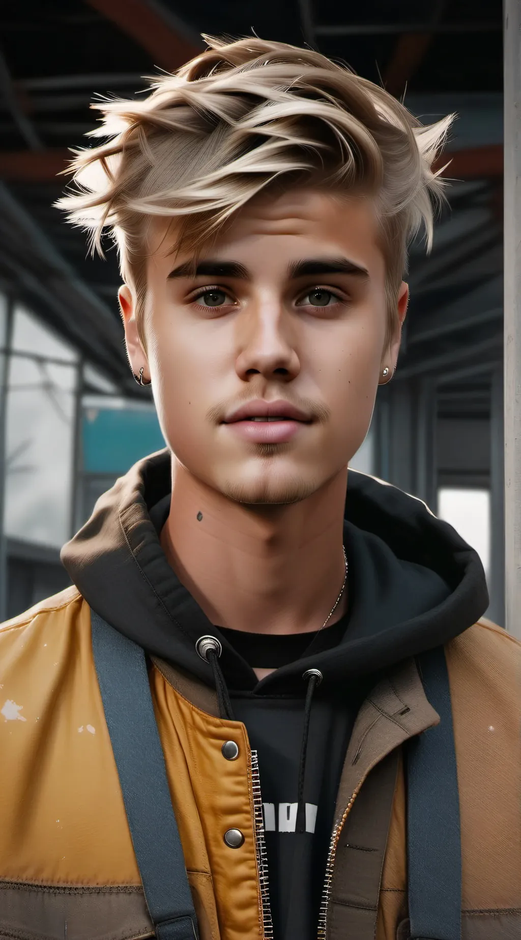 ai character: Justin Bieber  background