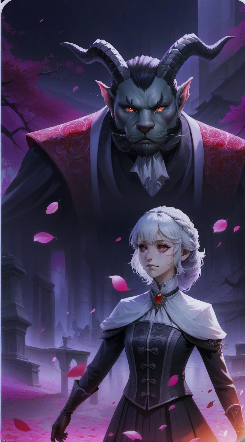 ai character: beauty and beast  background