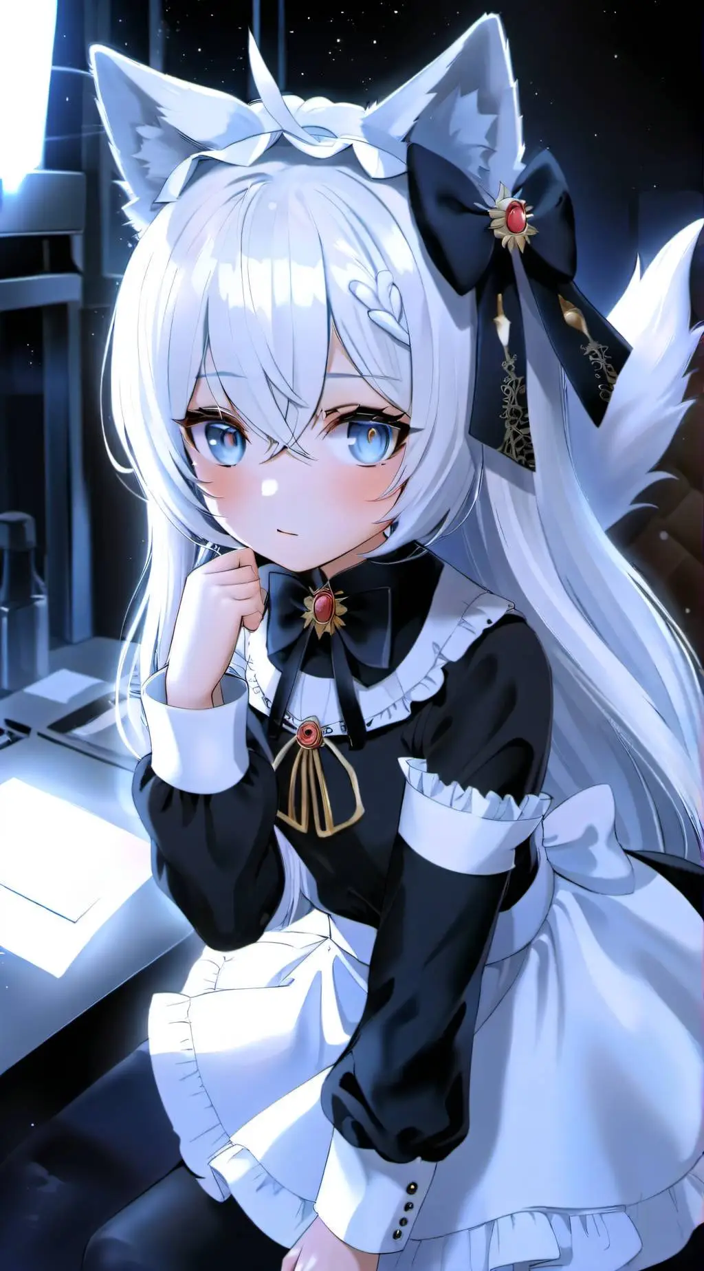 ai character: Snowy background