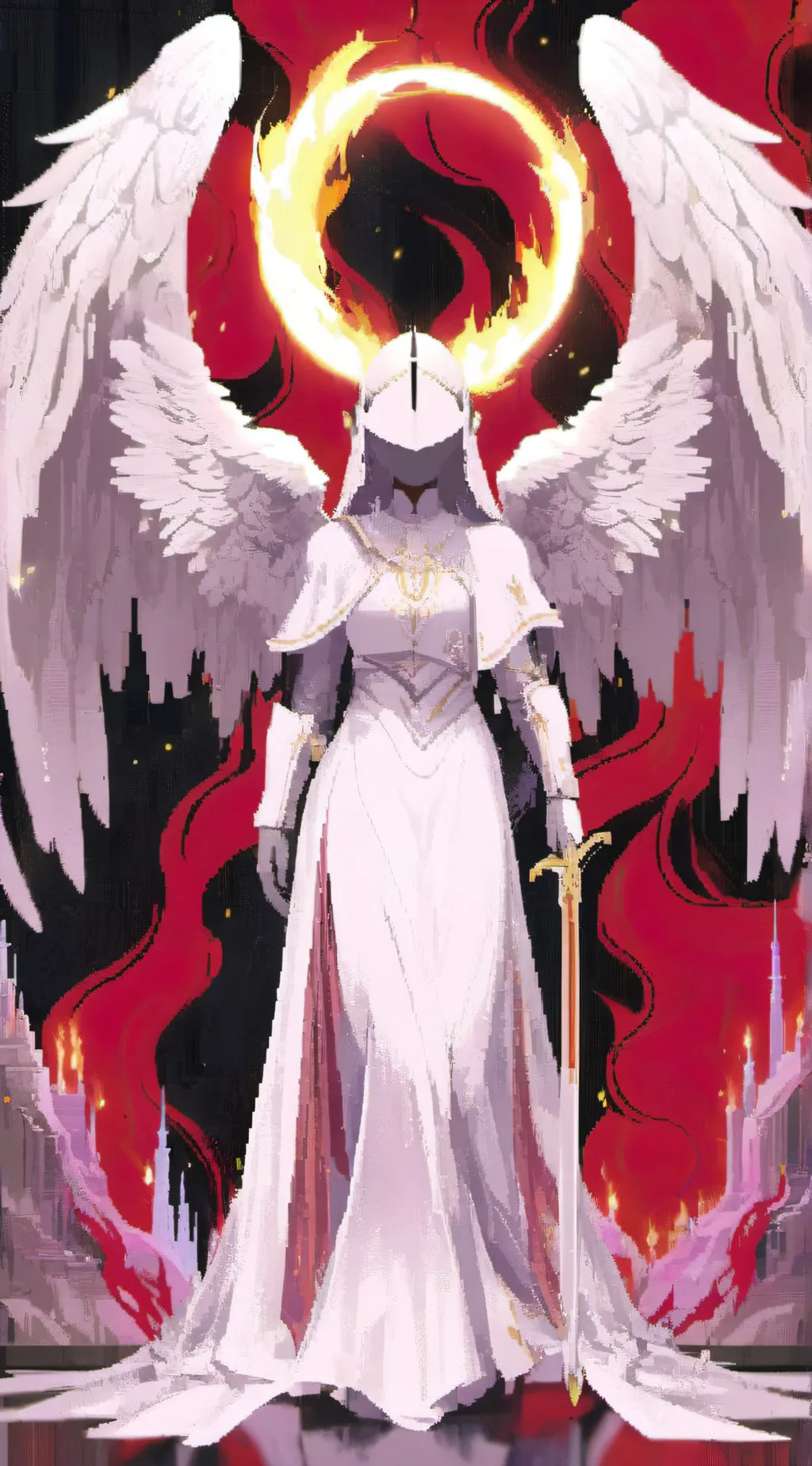 ai character: god guardian background