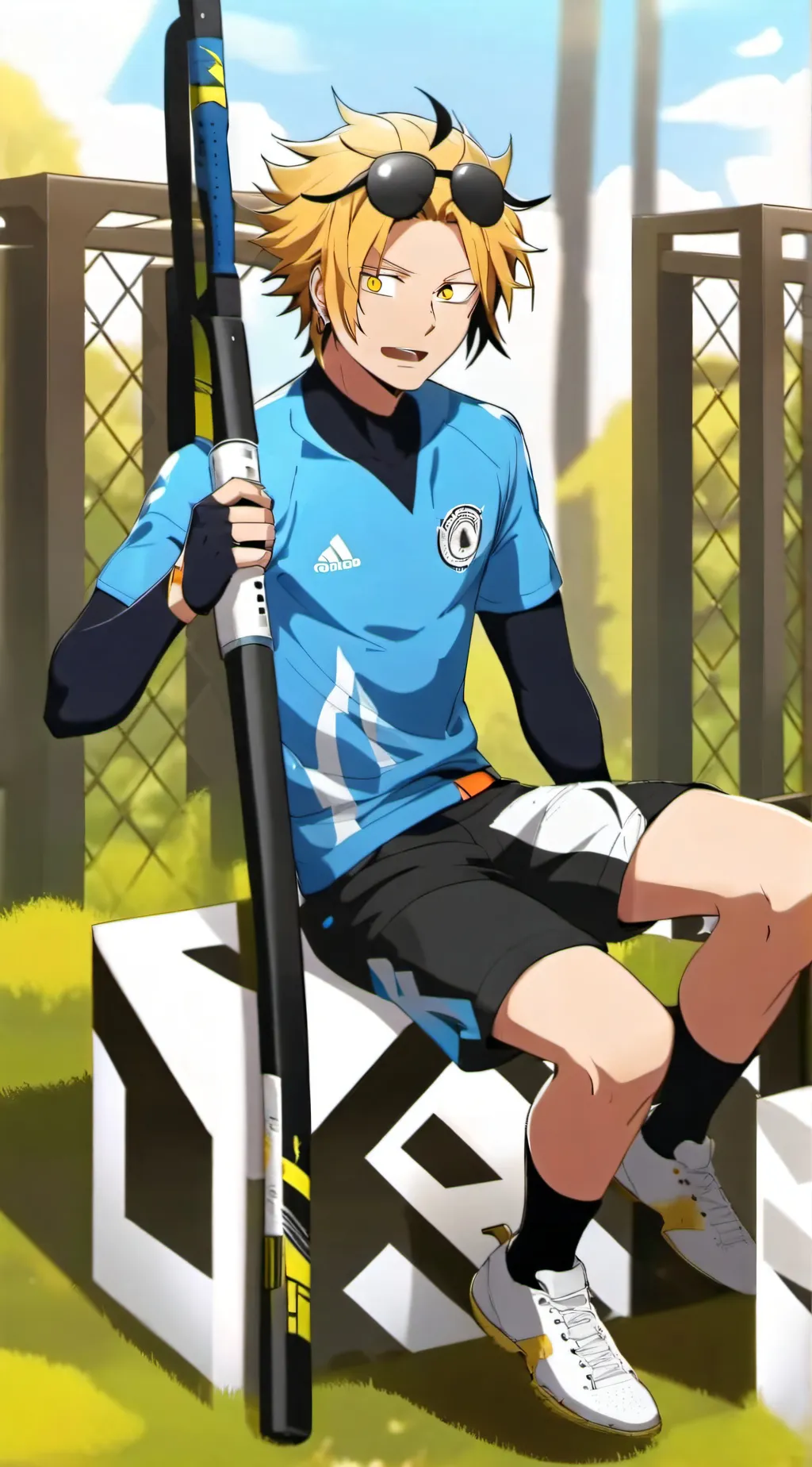 ai character: Denki Kaminari background