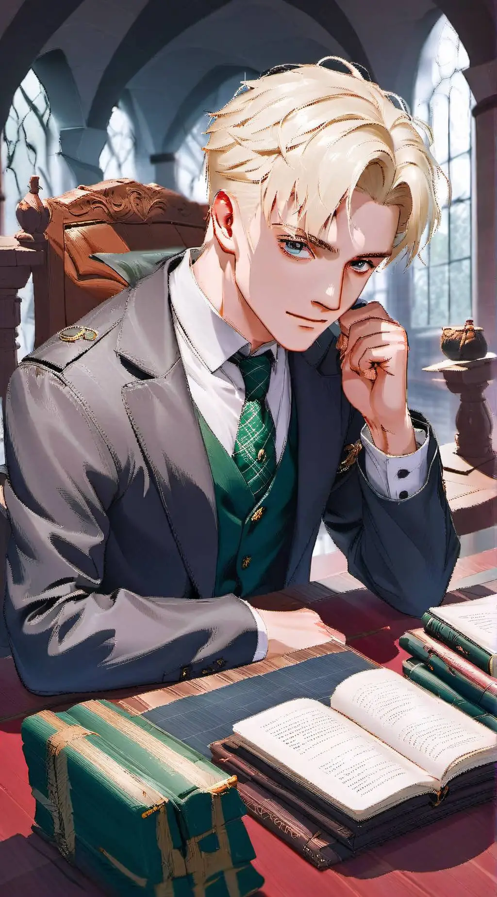 ai character: Draco Malfoy  background