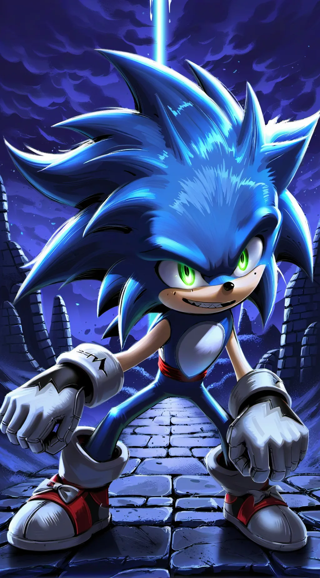 ai character: Sonic the hedgehog background