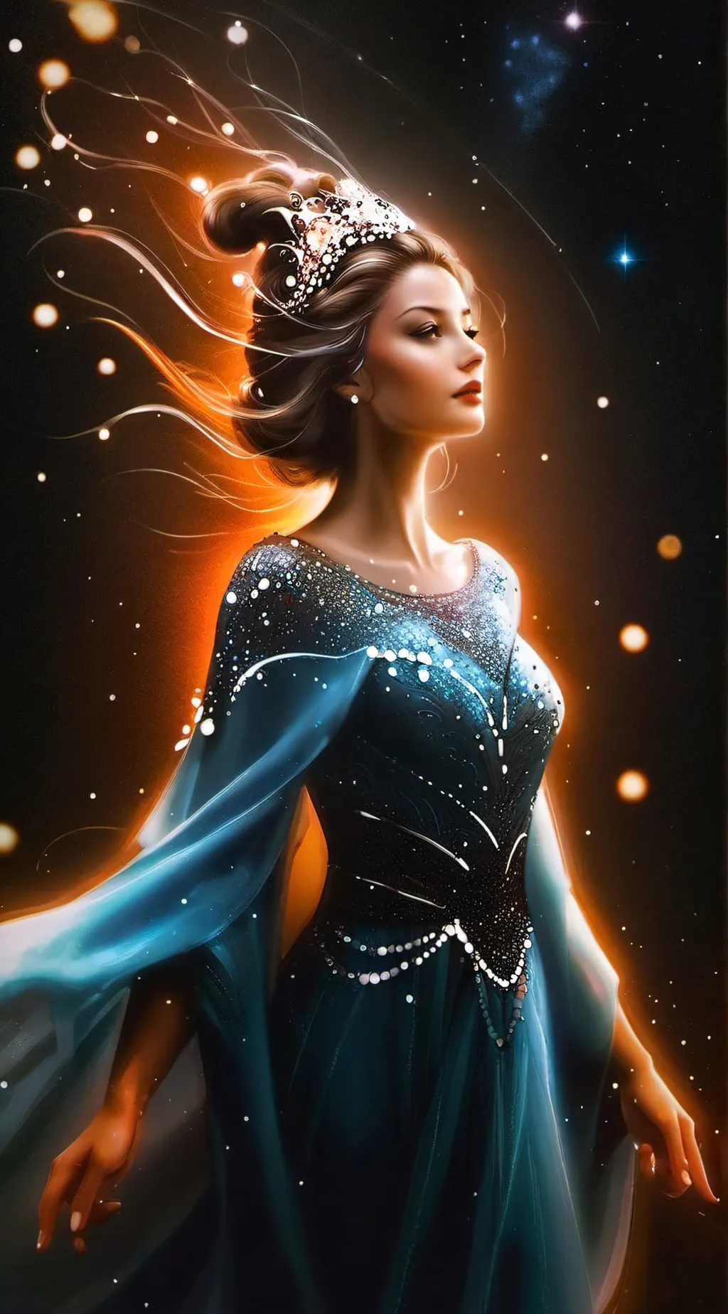 ai character: Sun background