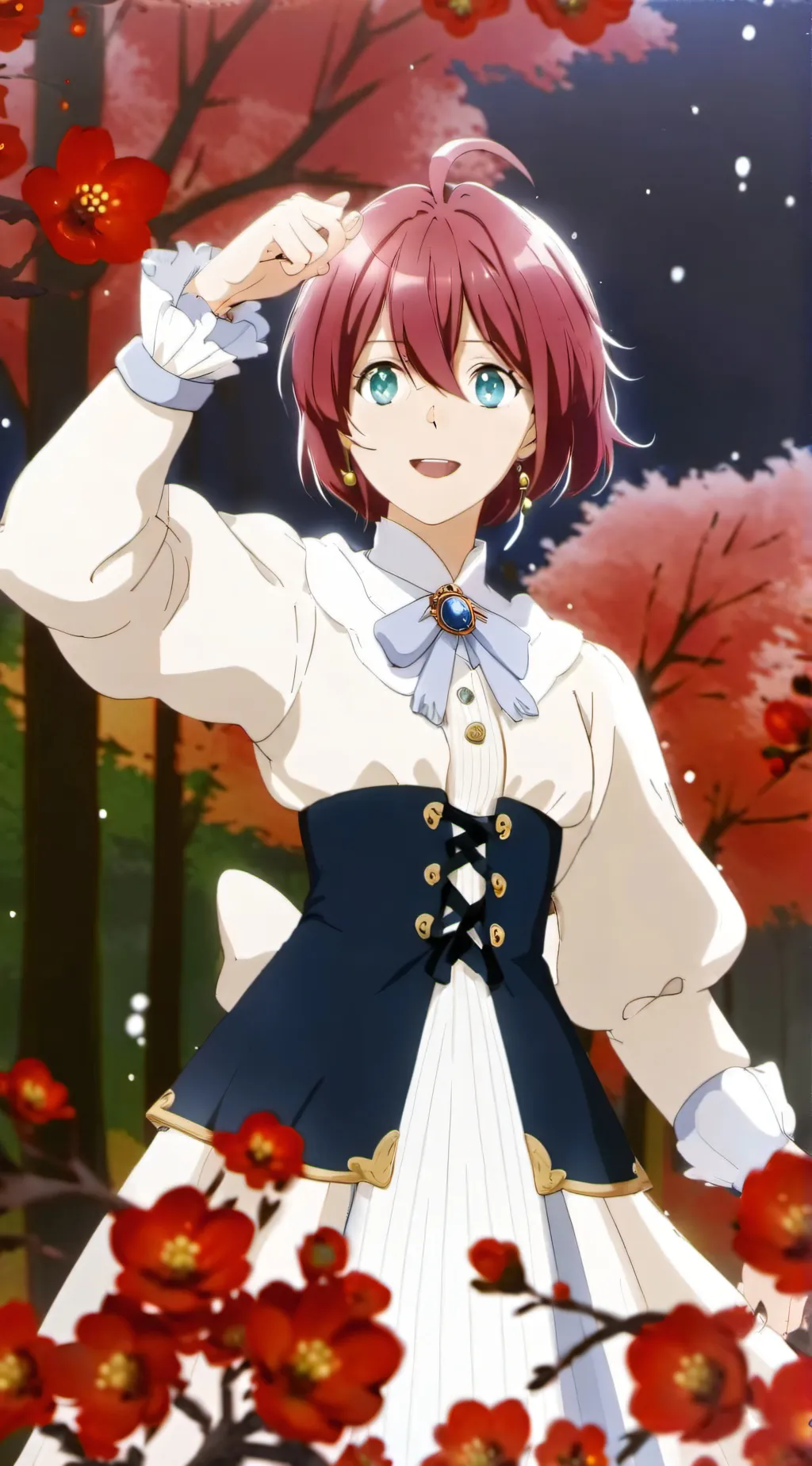 ai character: snow white/ prime  background