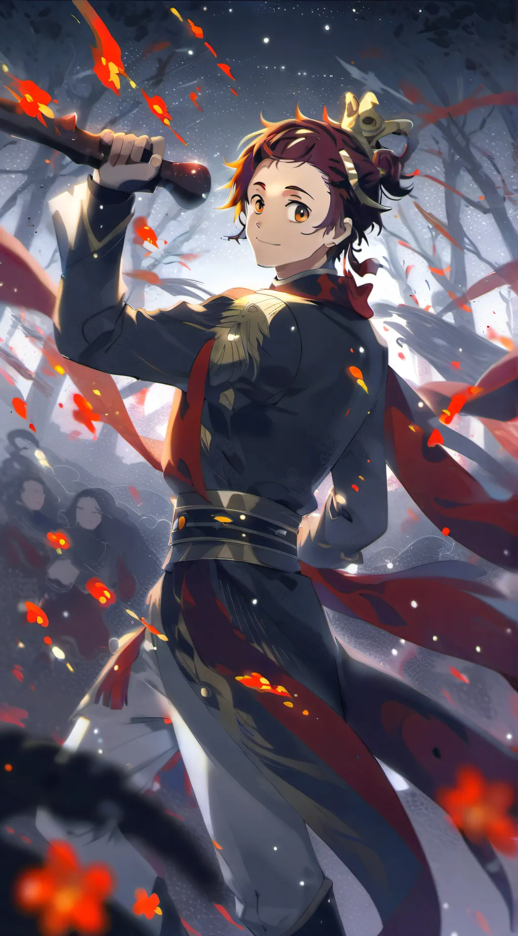 ai character: Tanjiro kamado background