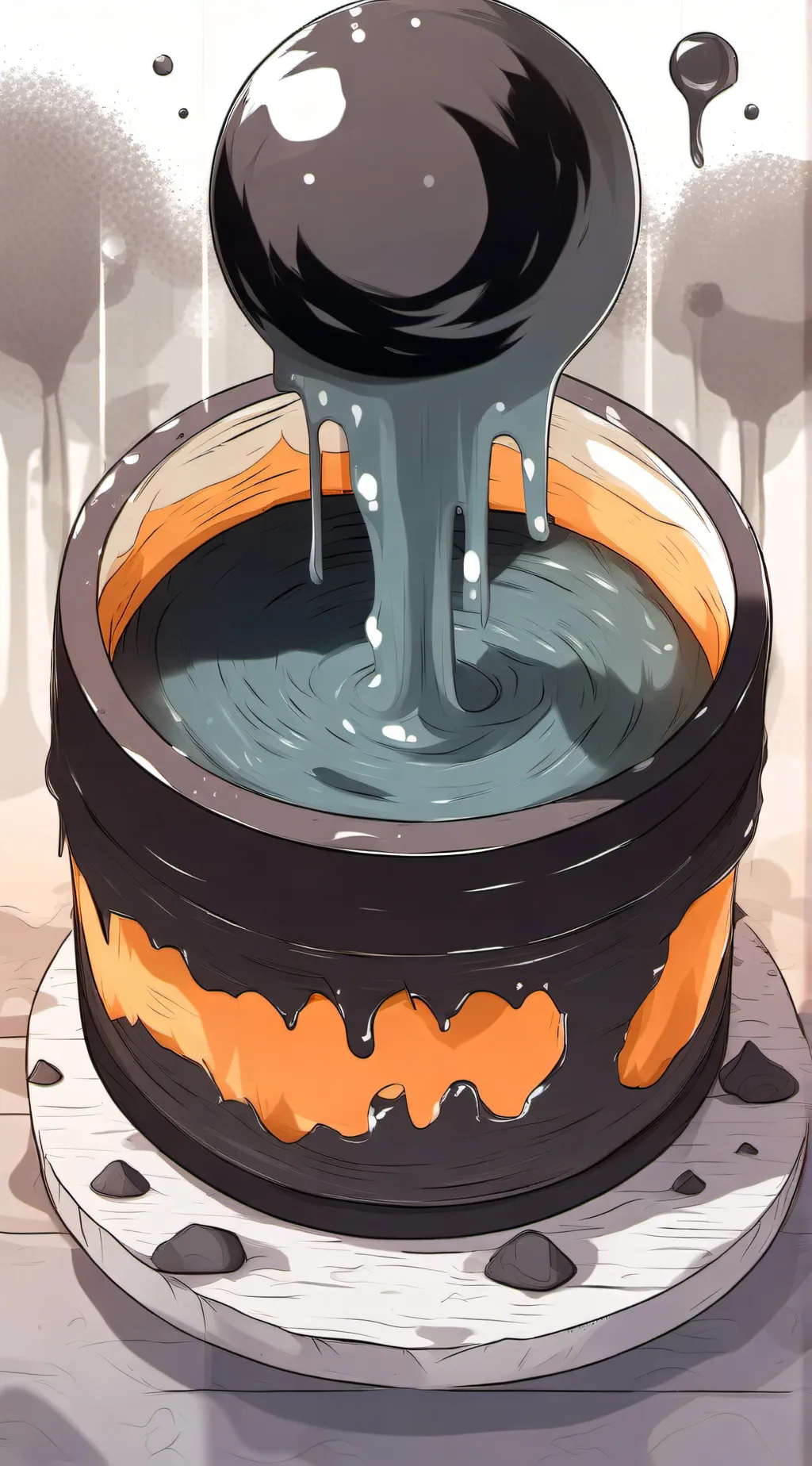 ai character: Magnetic slime background