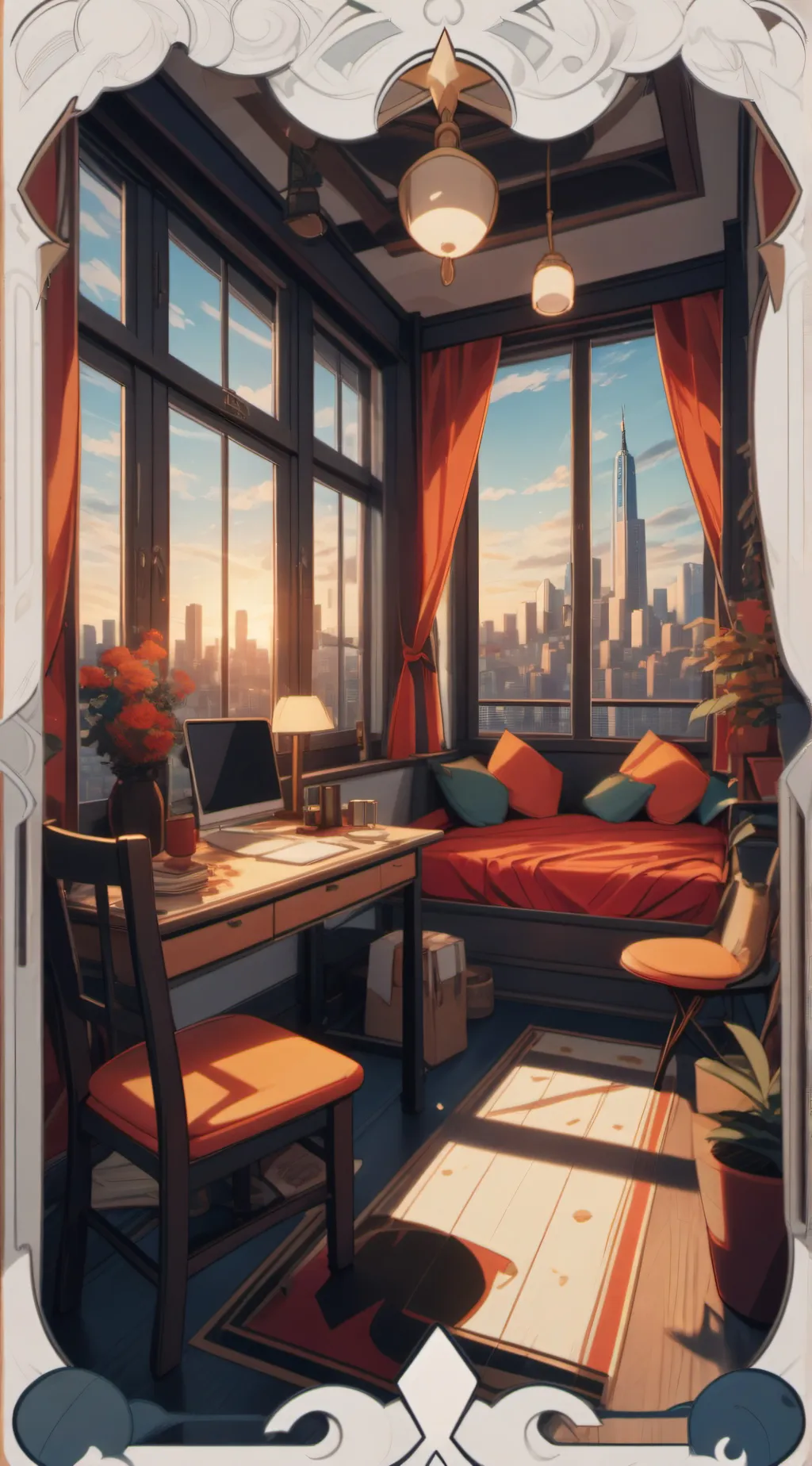 ai character: highschool dorm background
