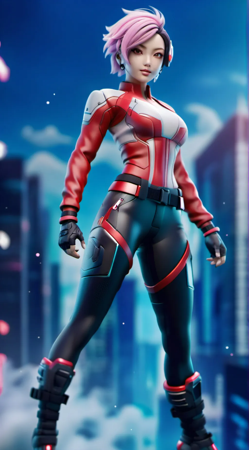 ai character: heroic girl background