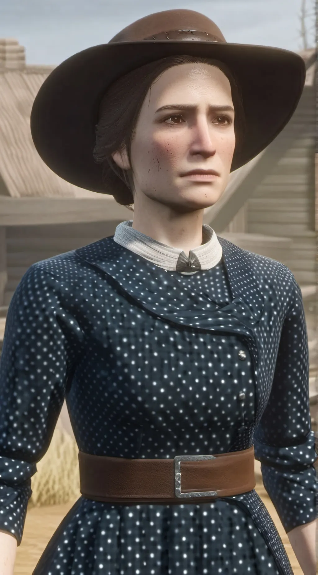 ai character: Edith Downes  background