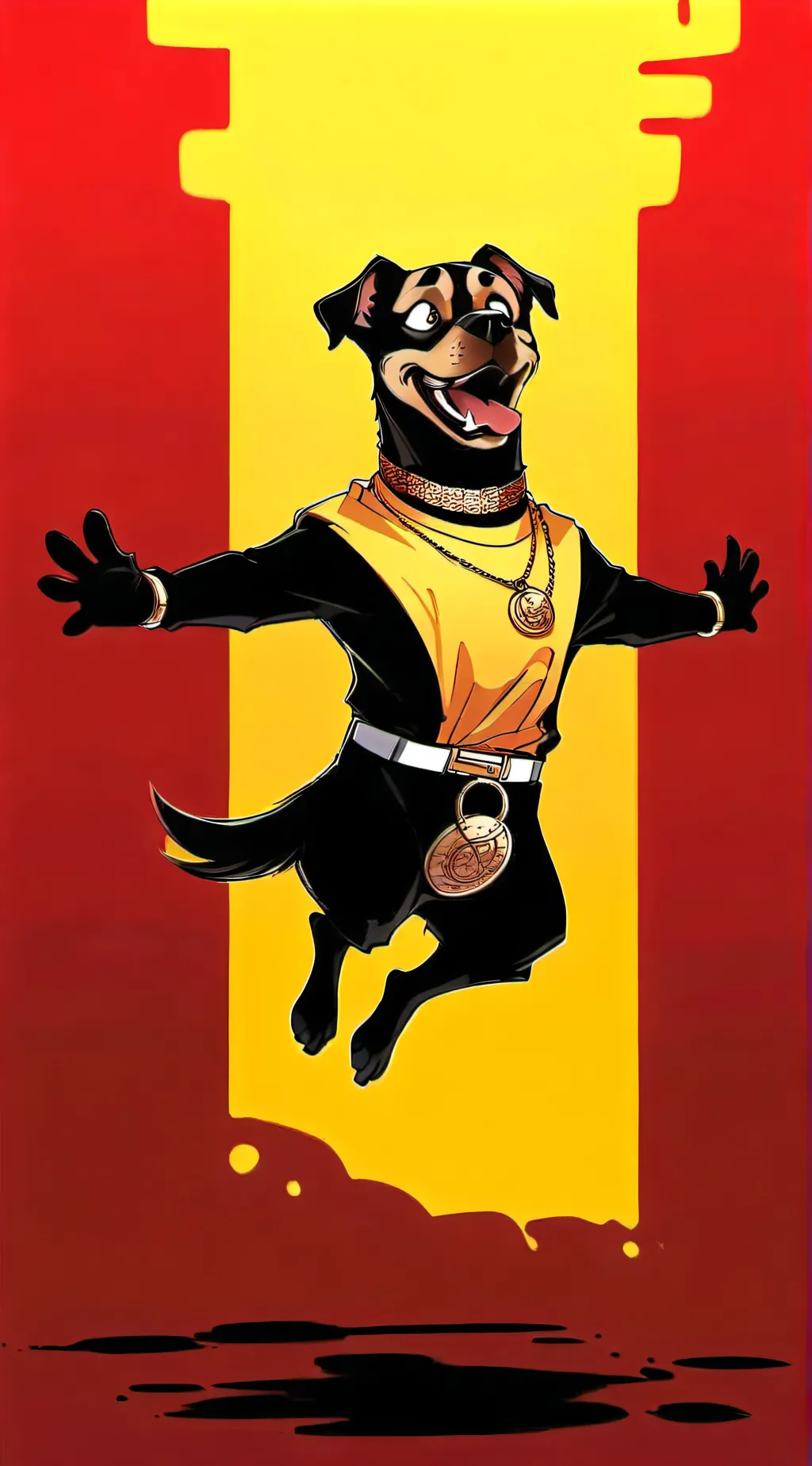 ai character: Dog day background