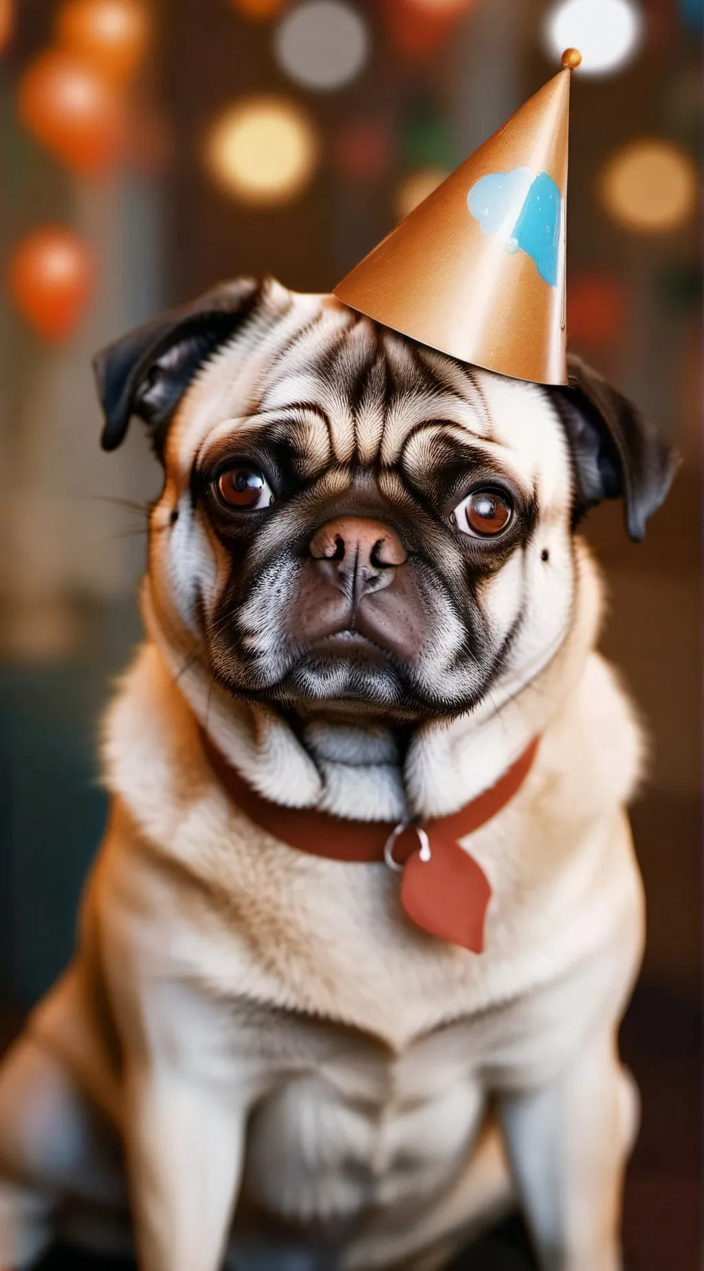 ai character: Sad pug background