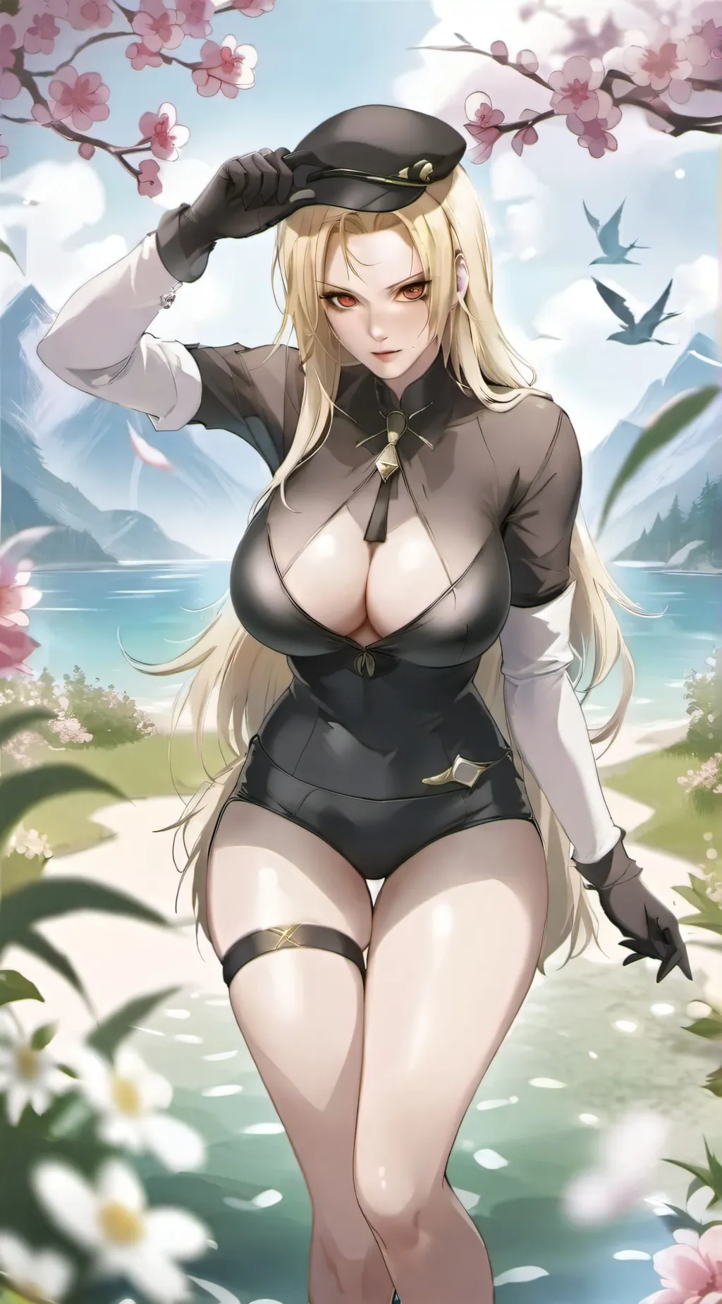 ai character: lady tsunade  background