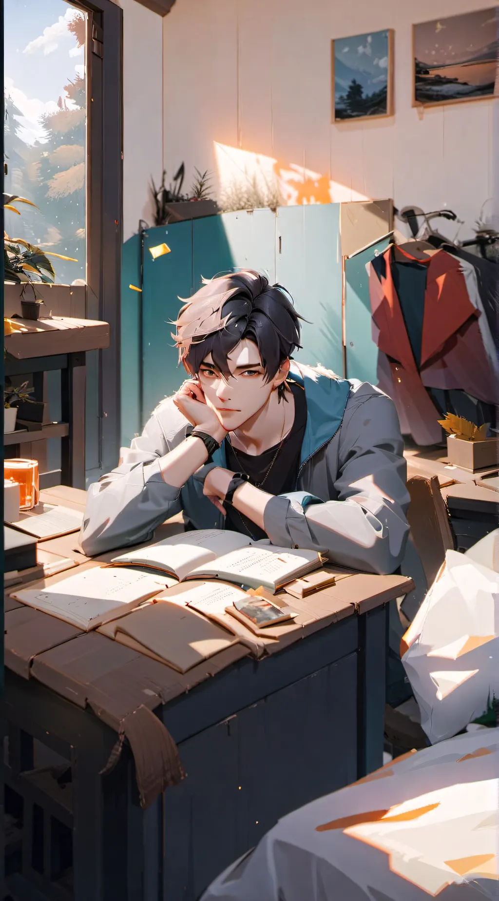 ai character: Ethan  background