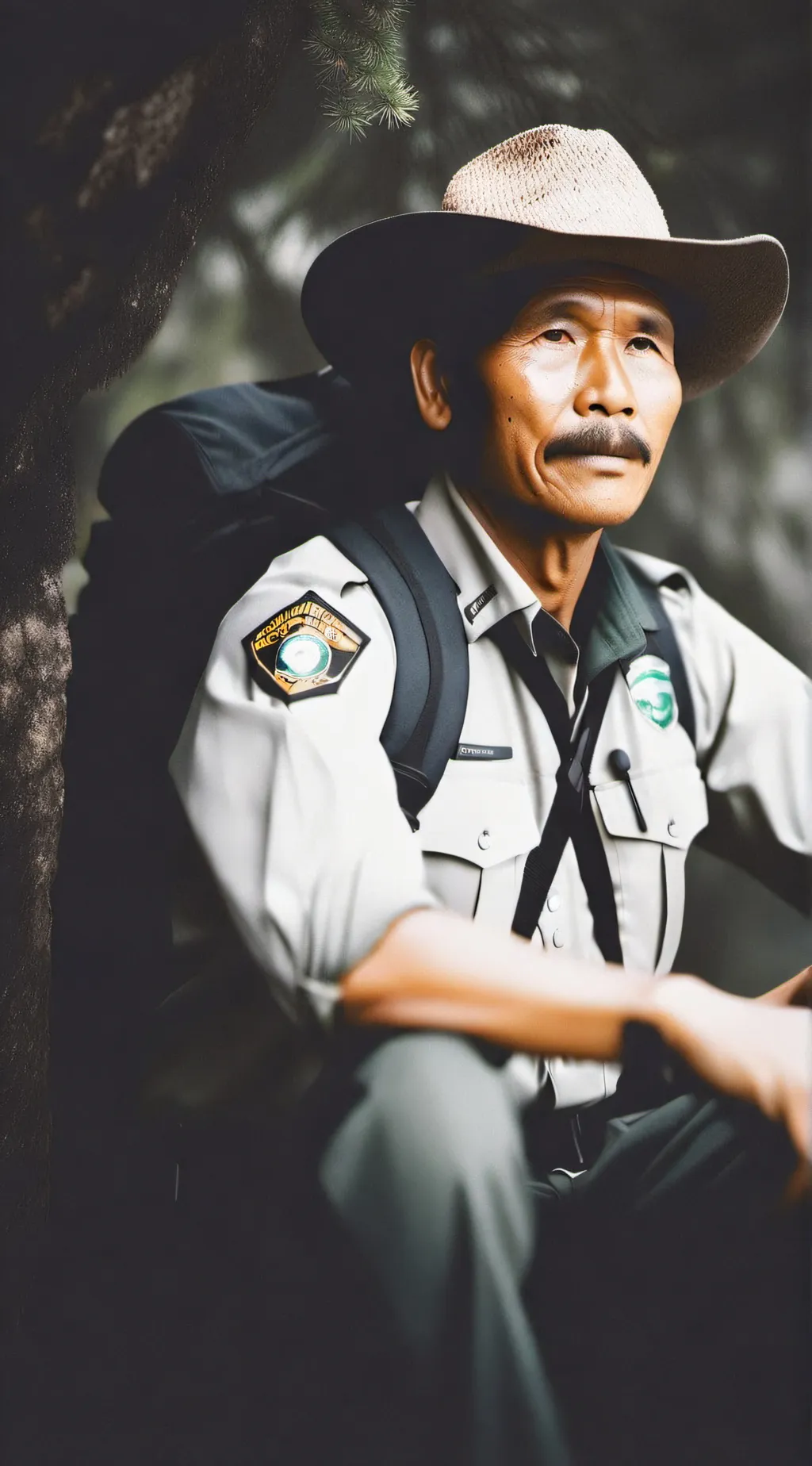 ai character: Wildlife Ranger background