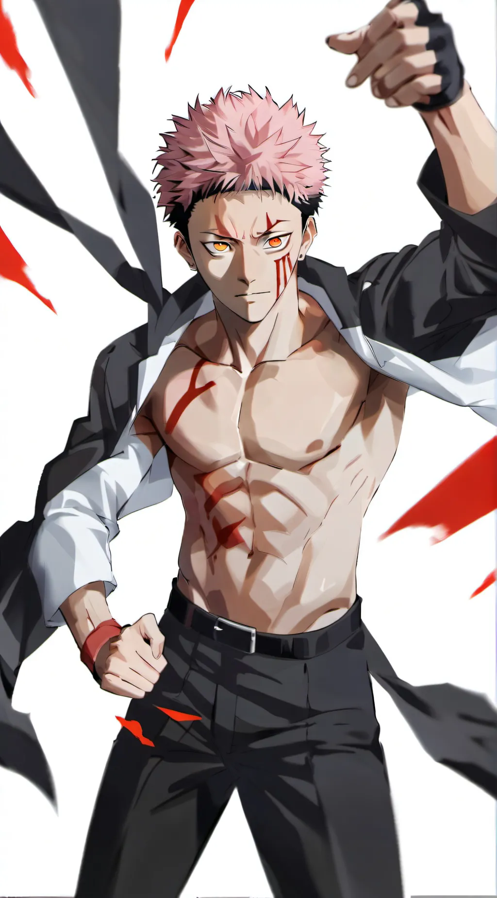 ai character: Yuji vs sukuna background