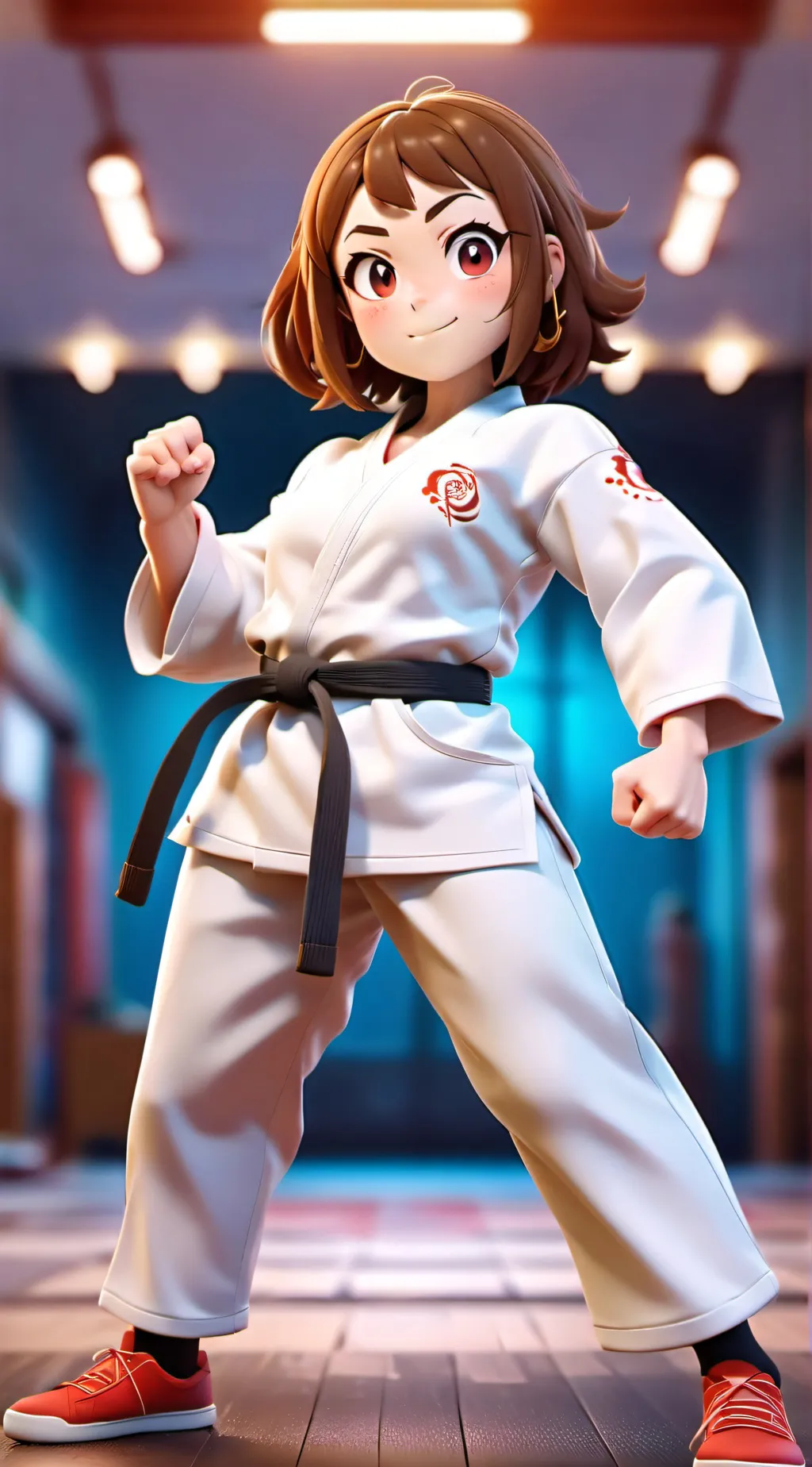 ai character: KARATE TOMBOY GF background