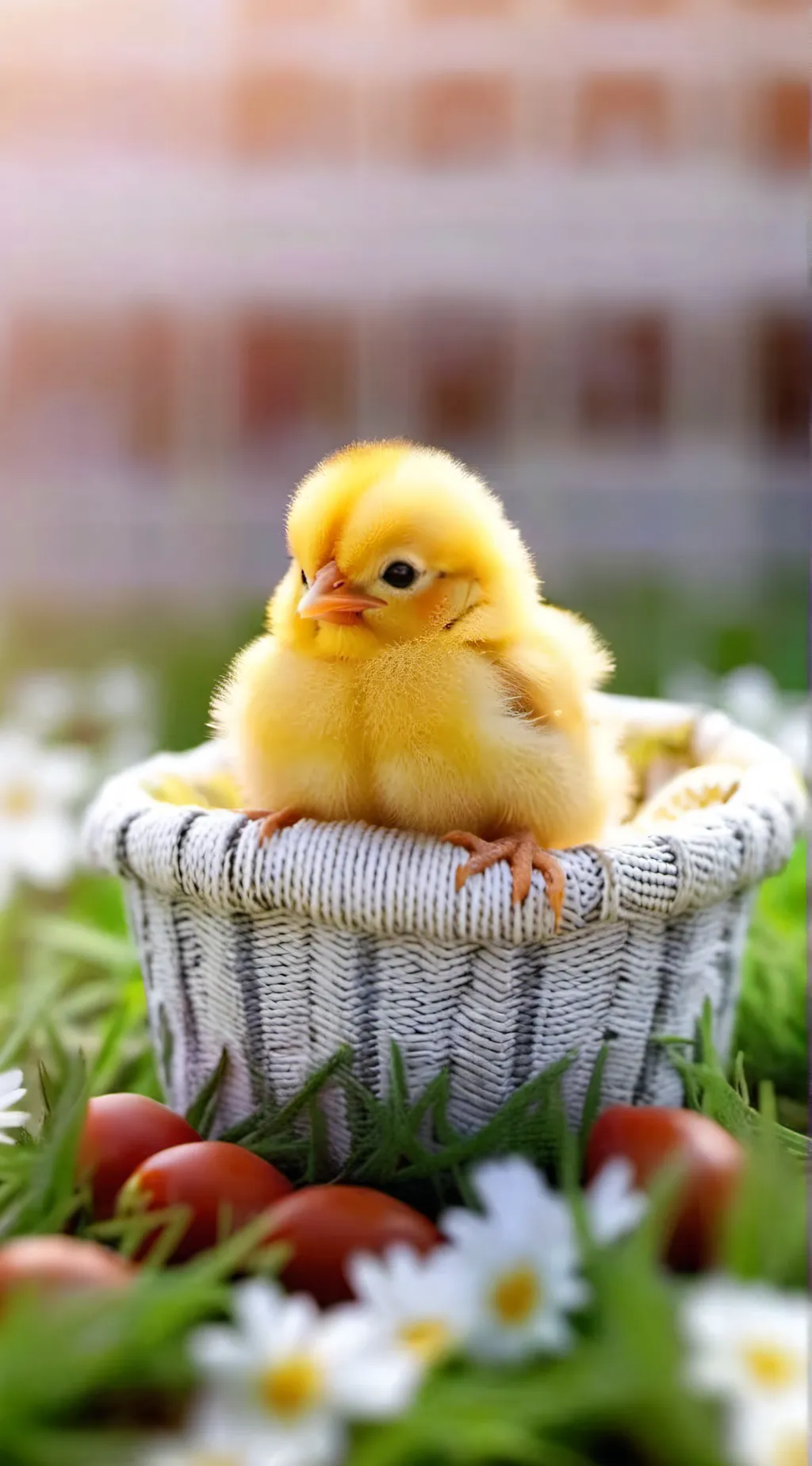 ai character: Baby chick background