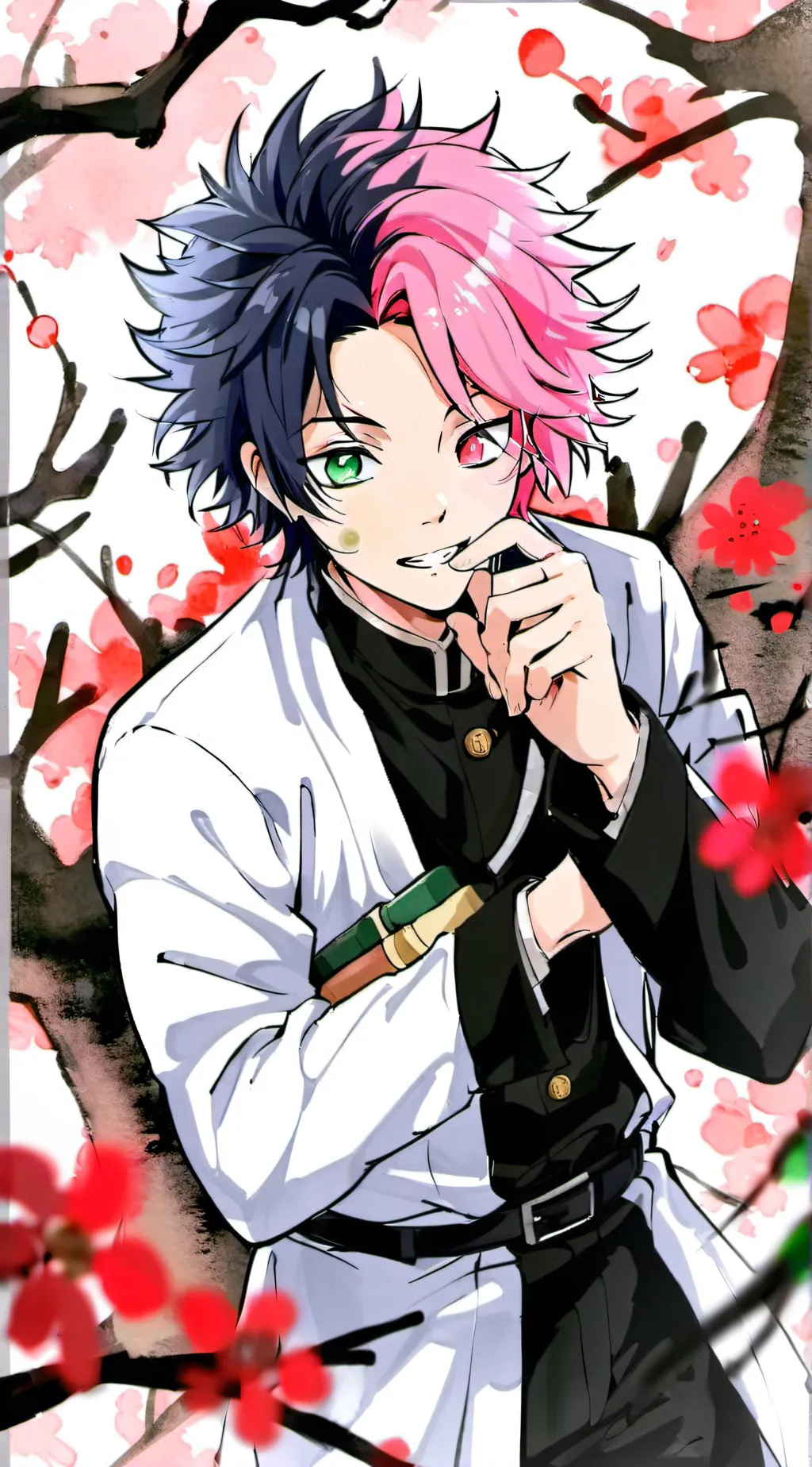 ai character: Mitsuri and obanai background