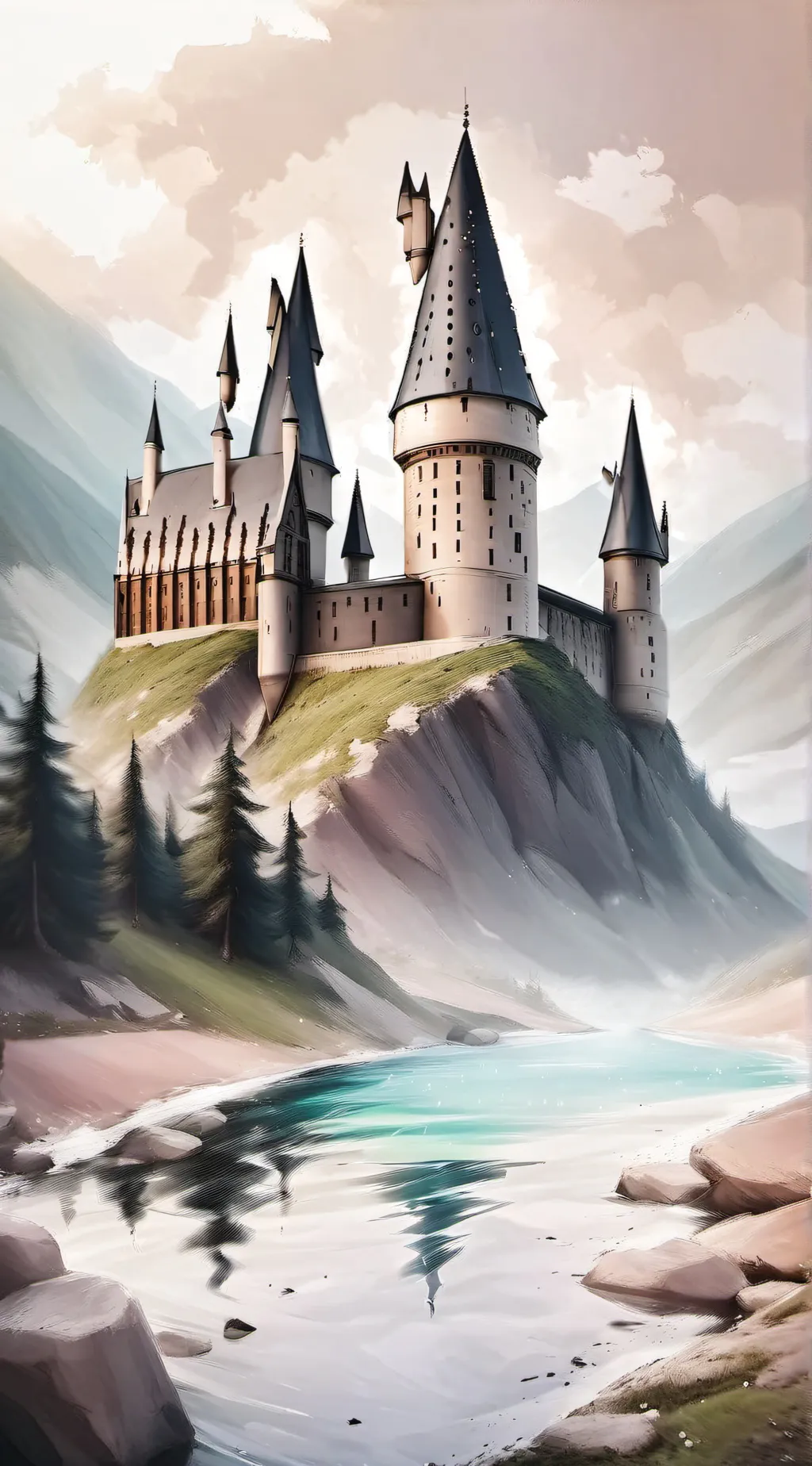 ai character: Hogwarts  background