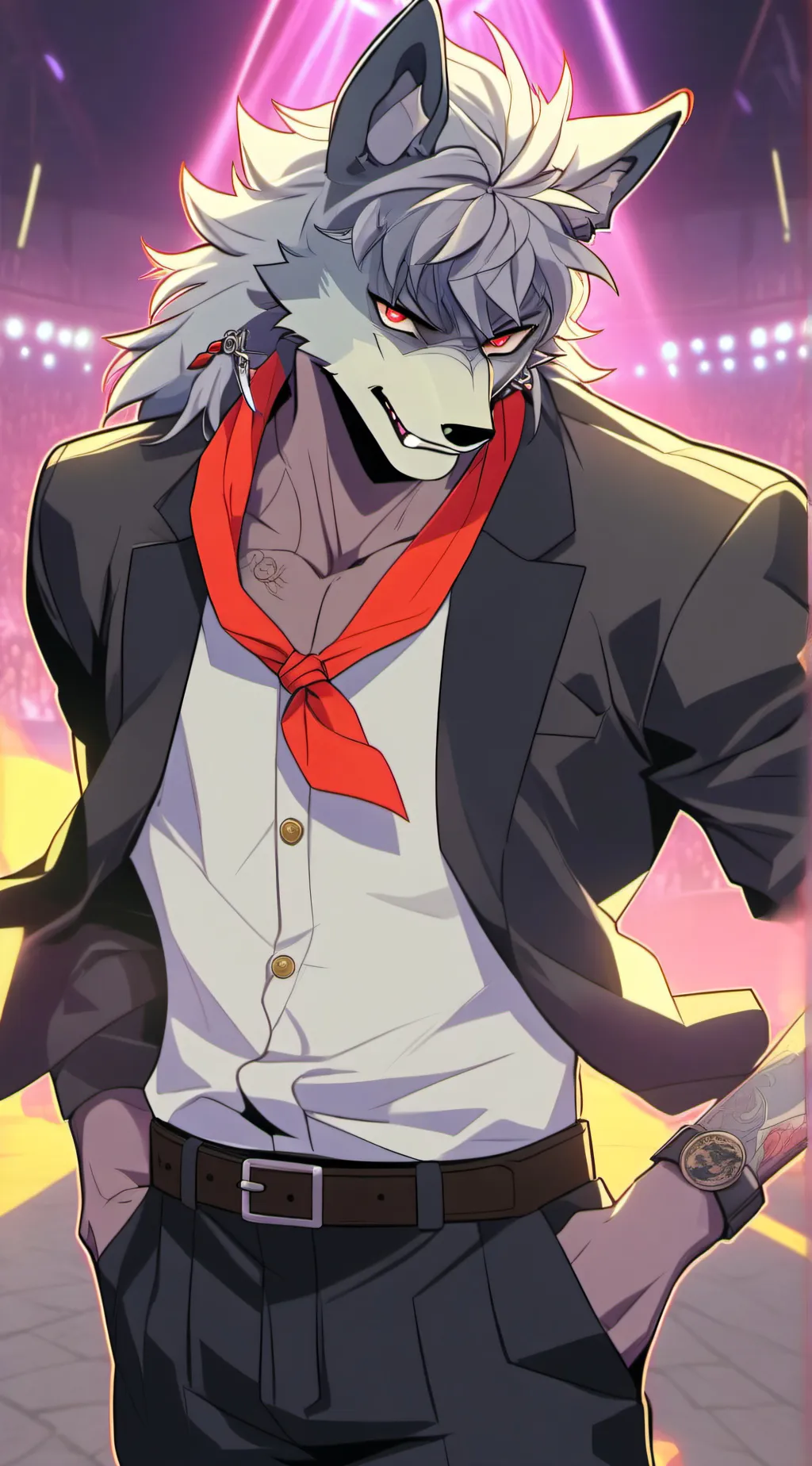 ai character: Xavier Whitefang  background
