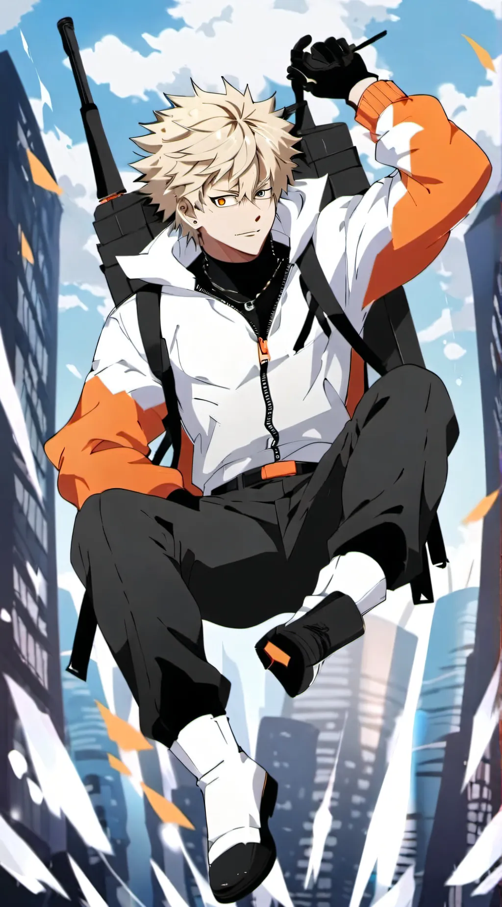 ai character: bakugo from mha background