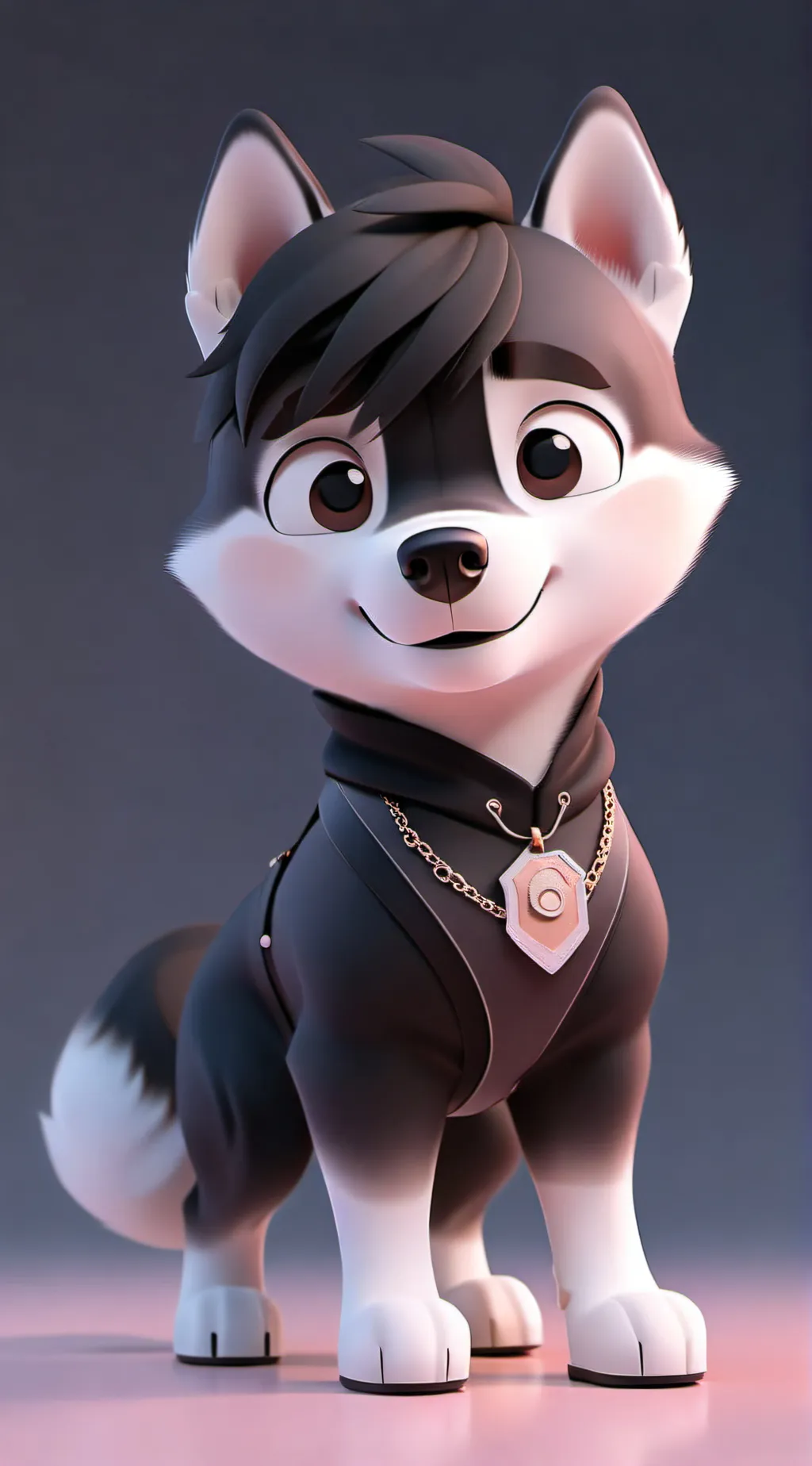 ai character: a husky background