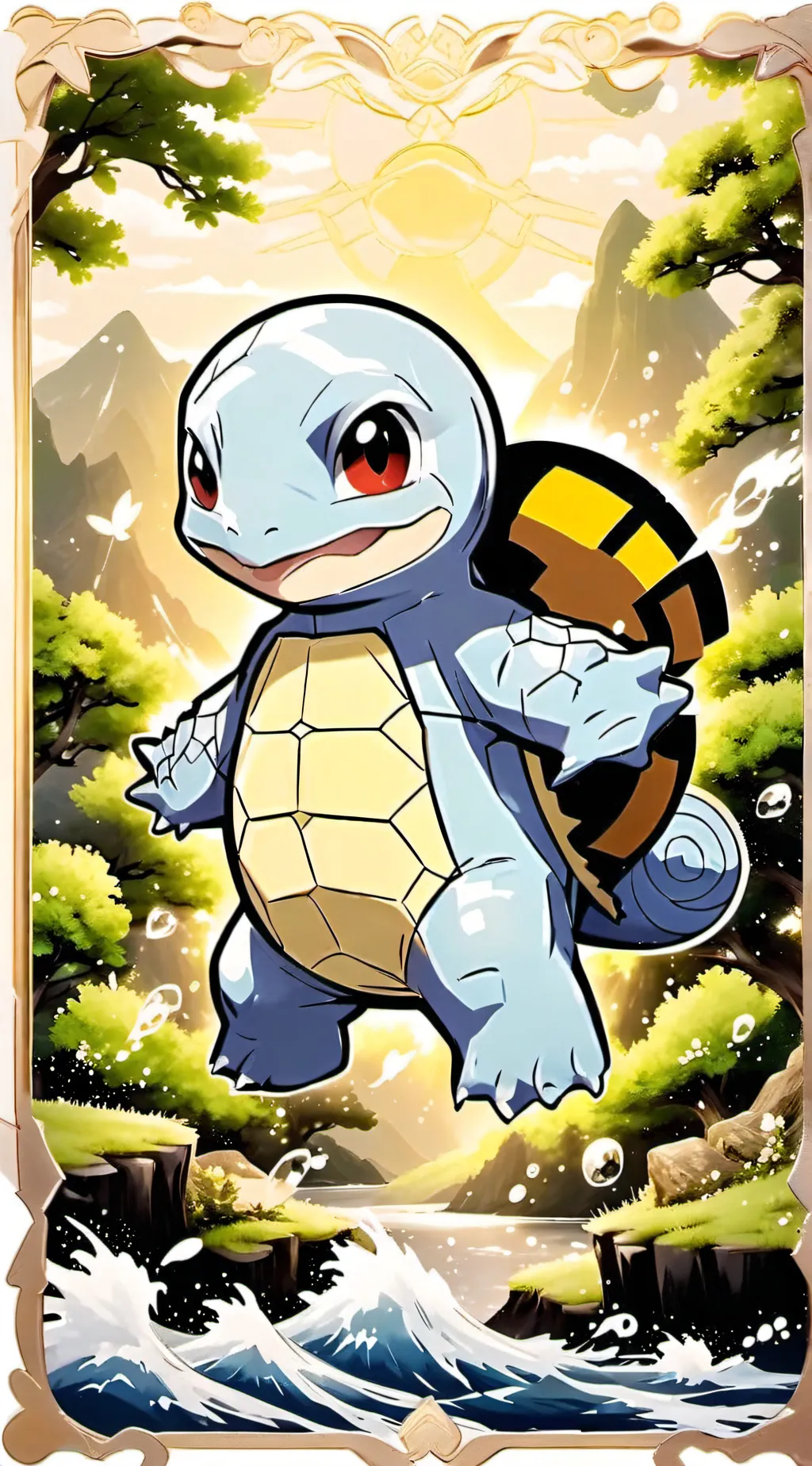 ai character: Squirtle background