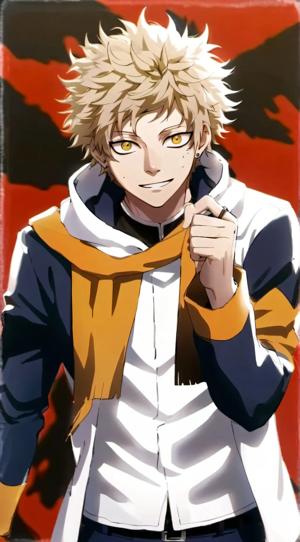 ai character: Denki Kaminari  background