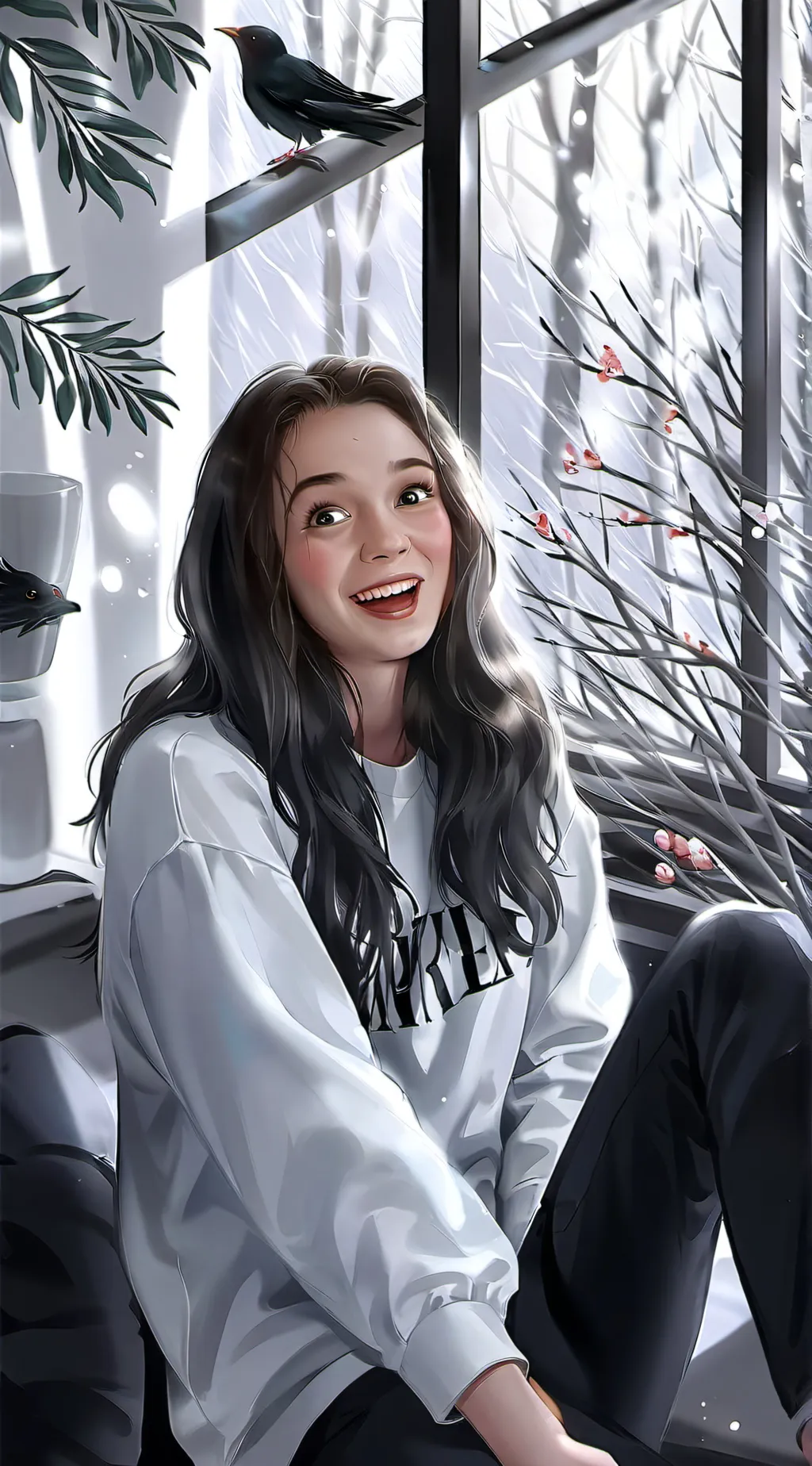 ai character: Bestie name Noelle background