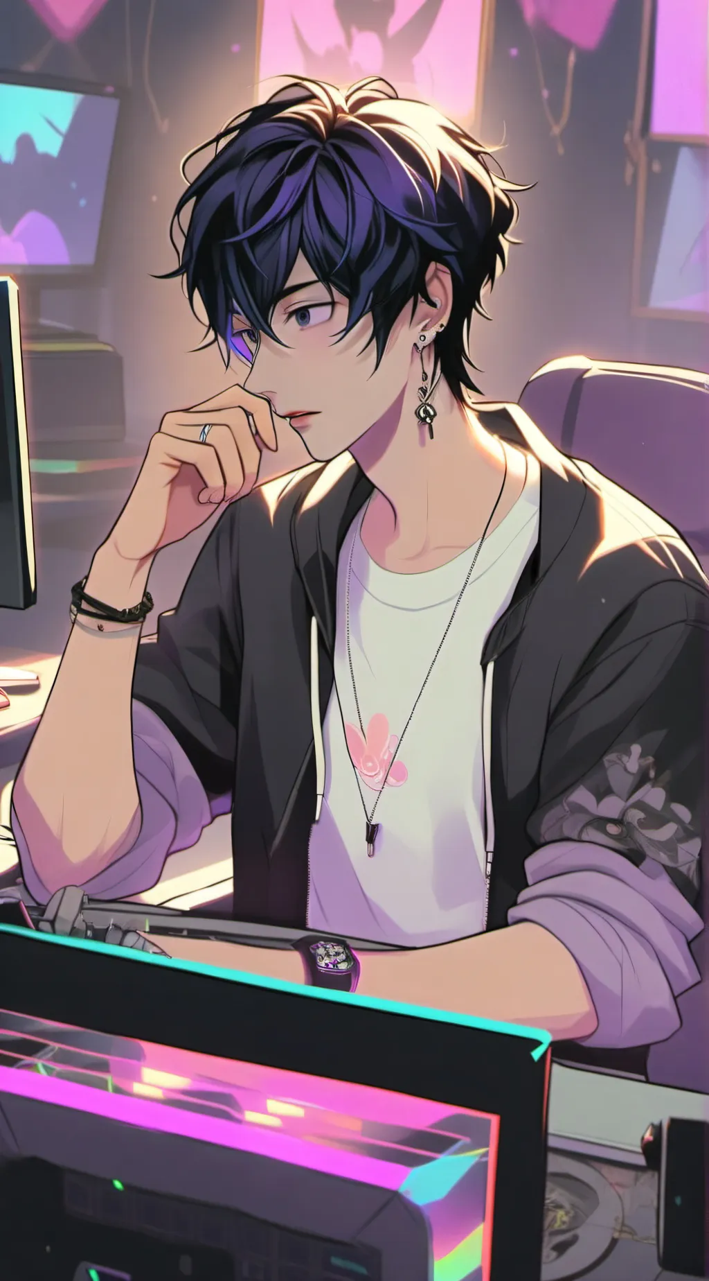 ai character: I love bibble background