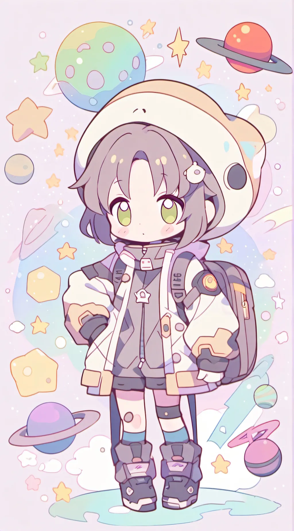 ai character: The solar system!  background