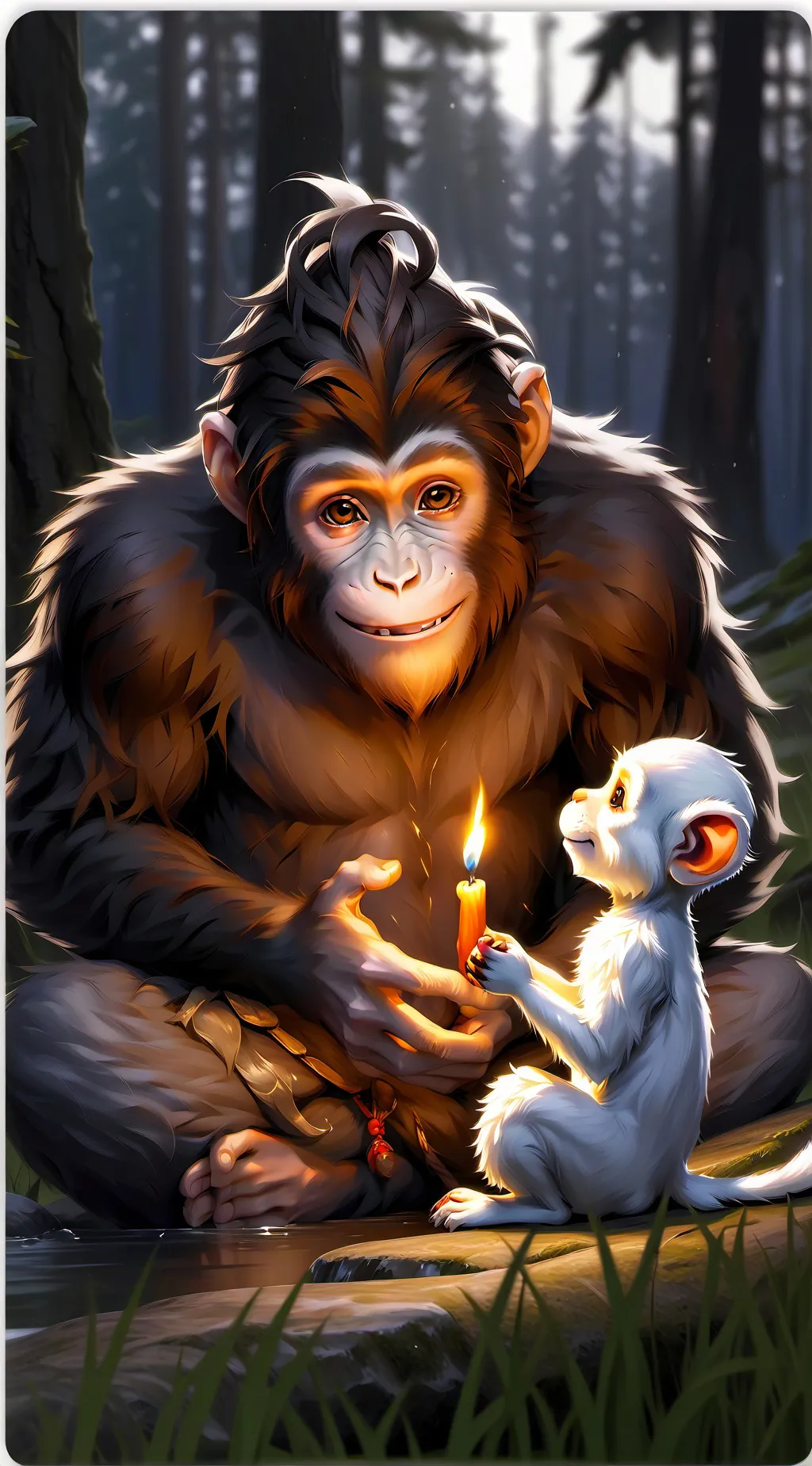 ai character: monkey therapist background