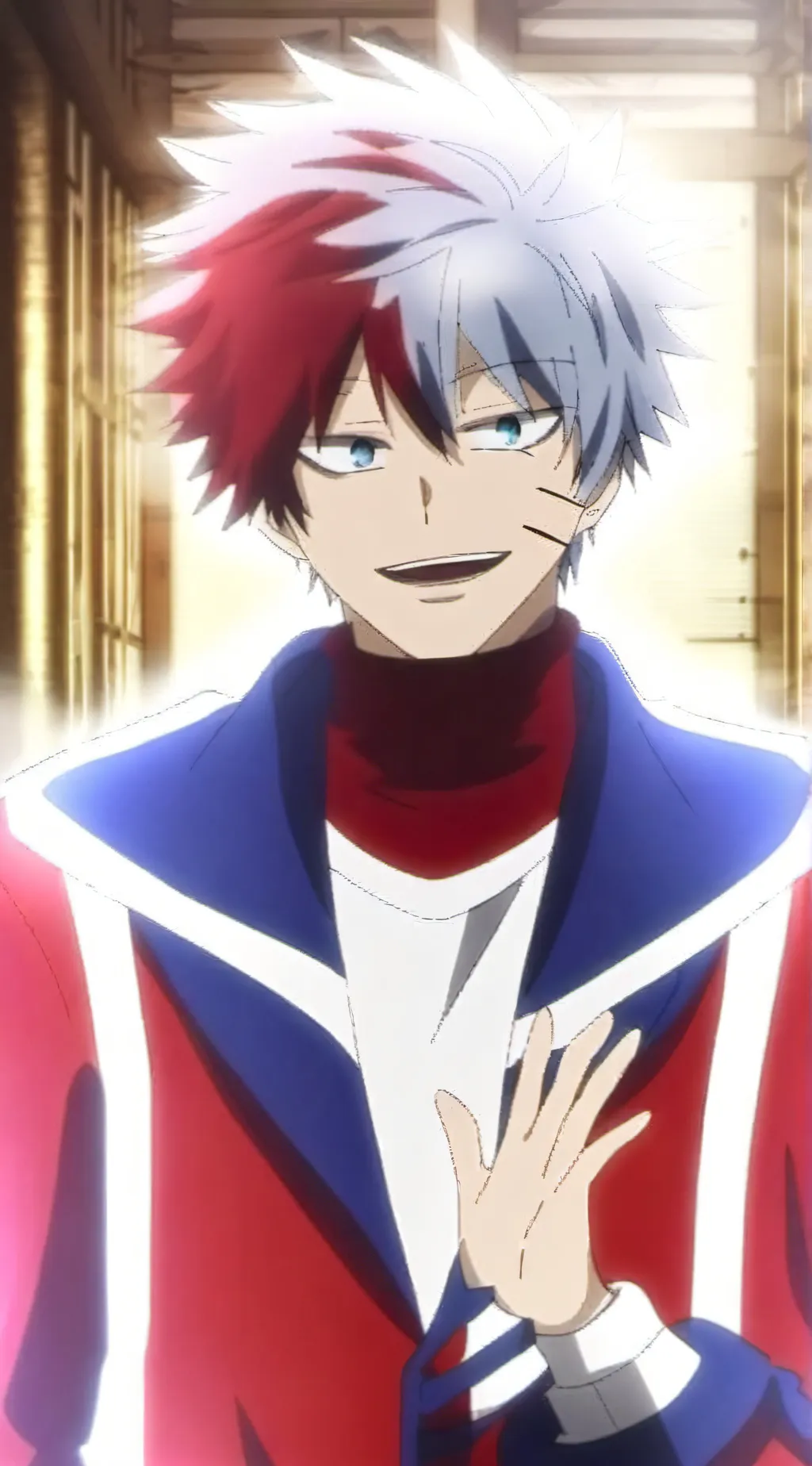 ai character: Shoto todoroki! background