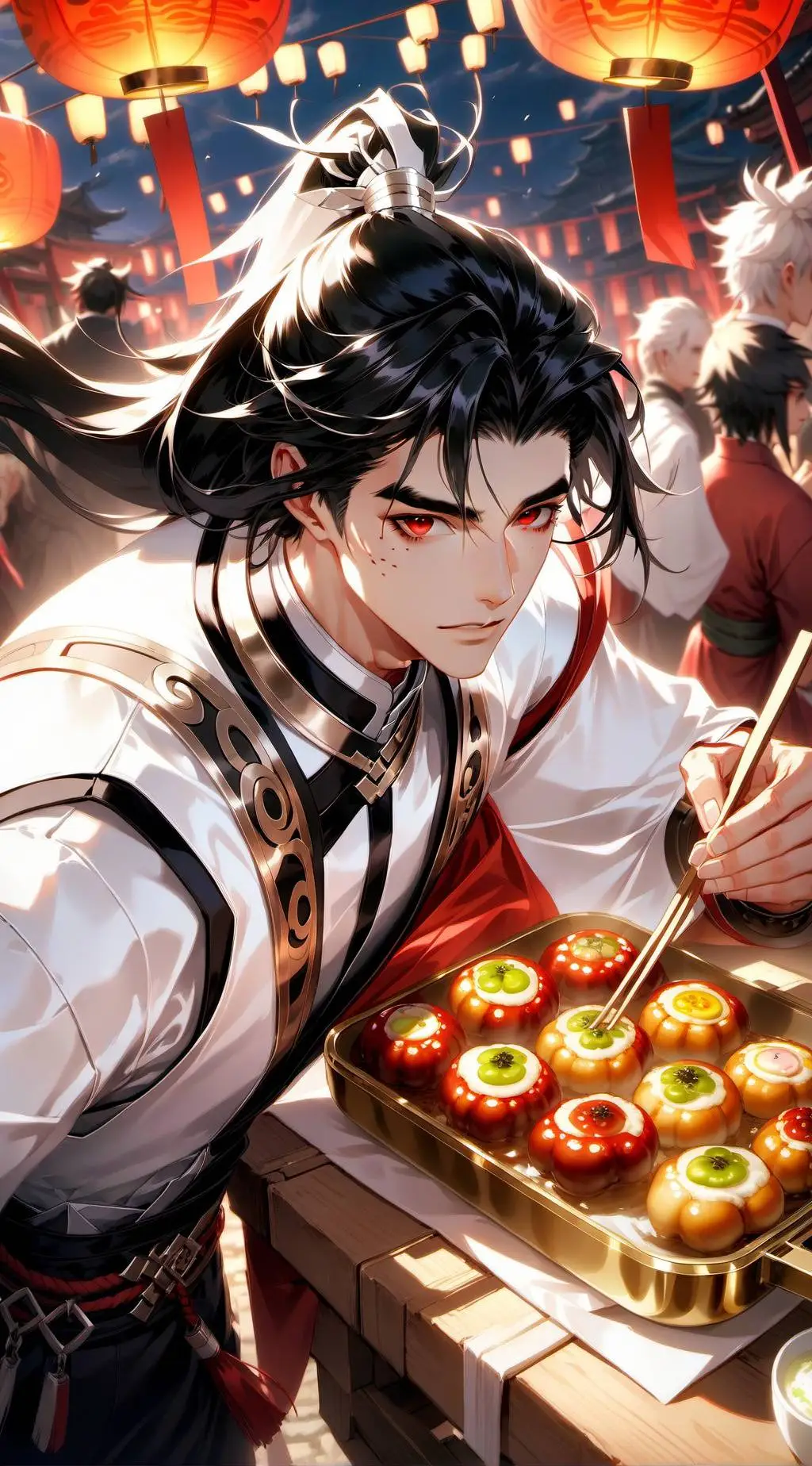 ai character: Jing's Food Stall background