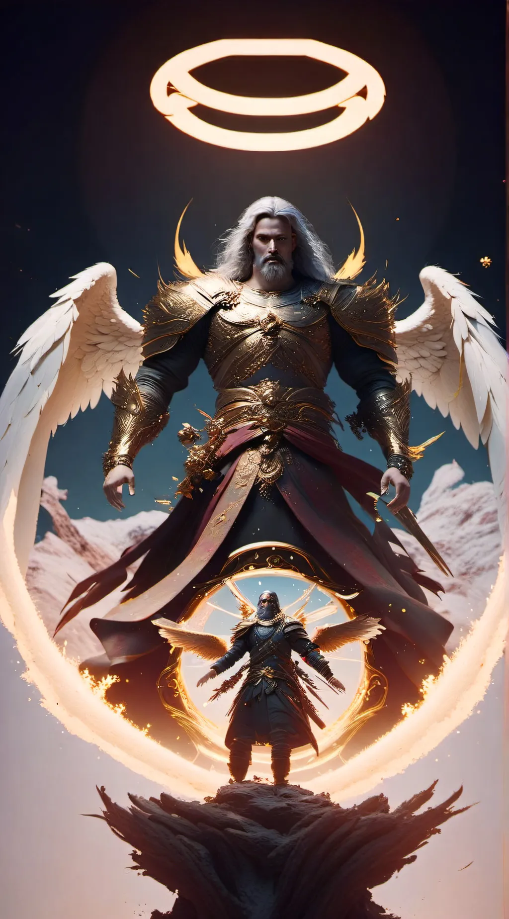 ai character: god of wars  background