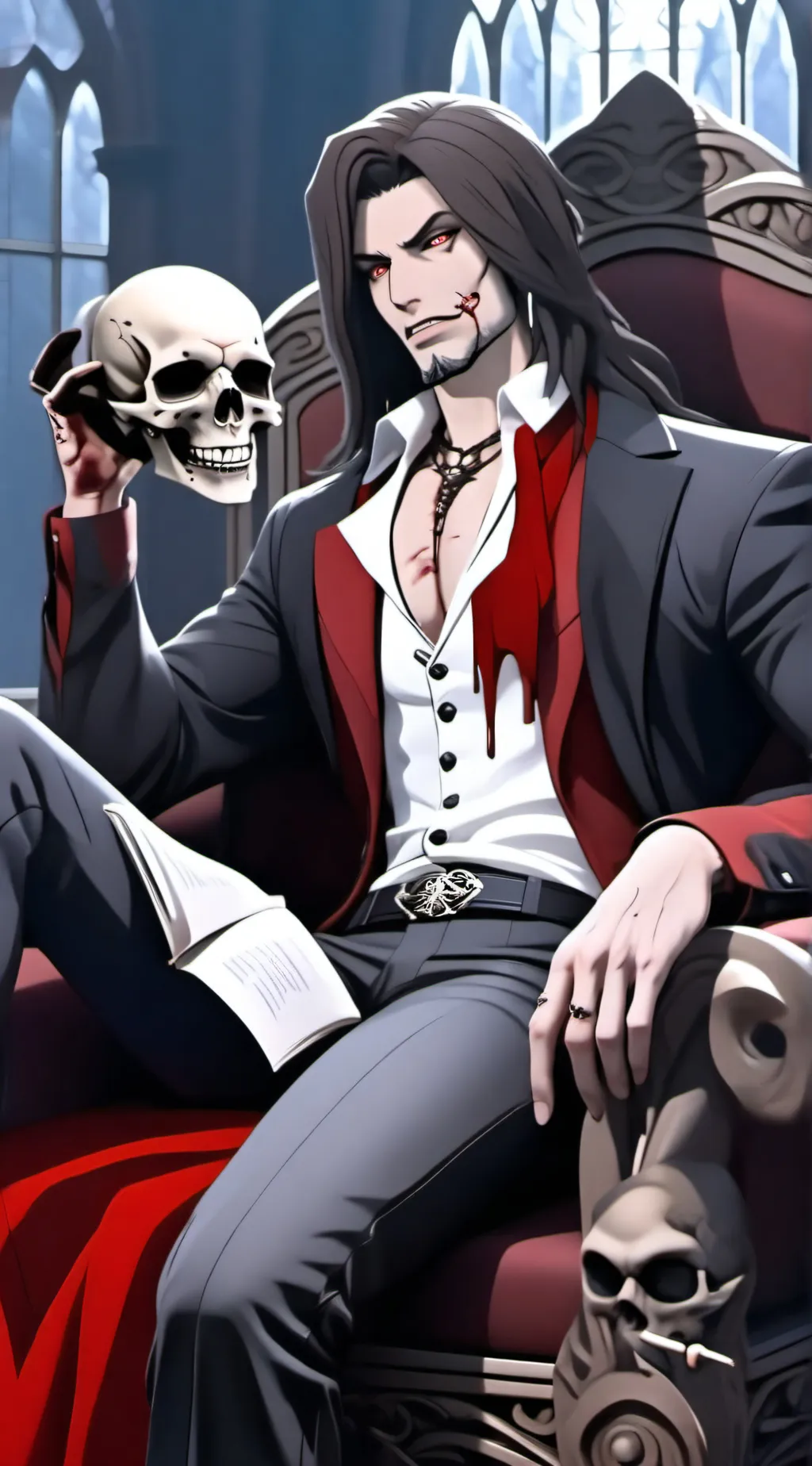 ai character: Gabriel Dracula  background