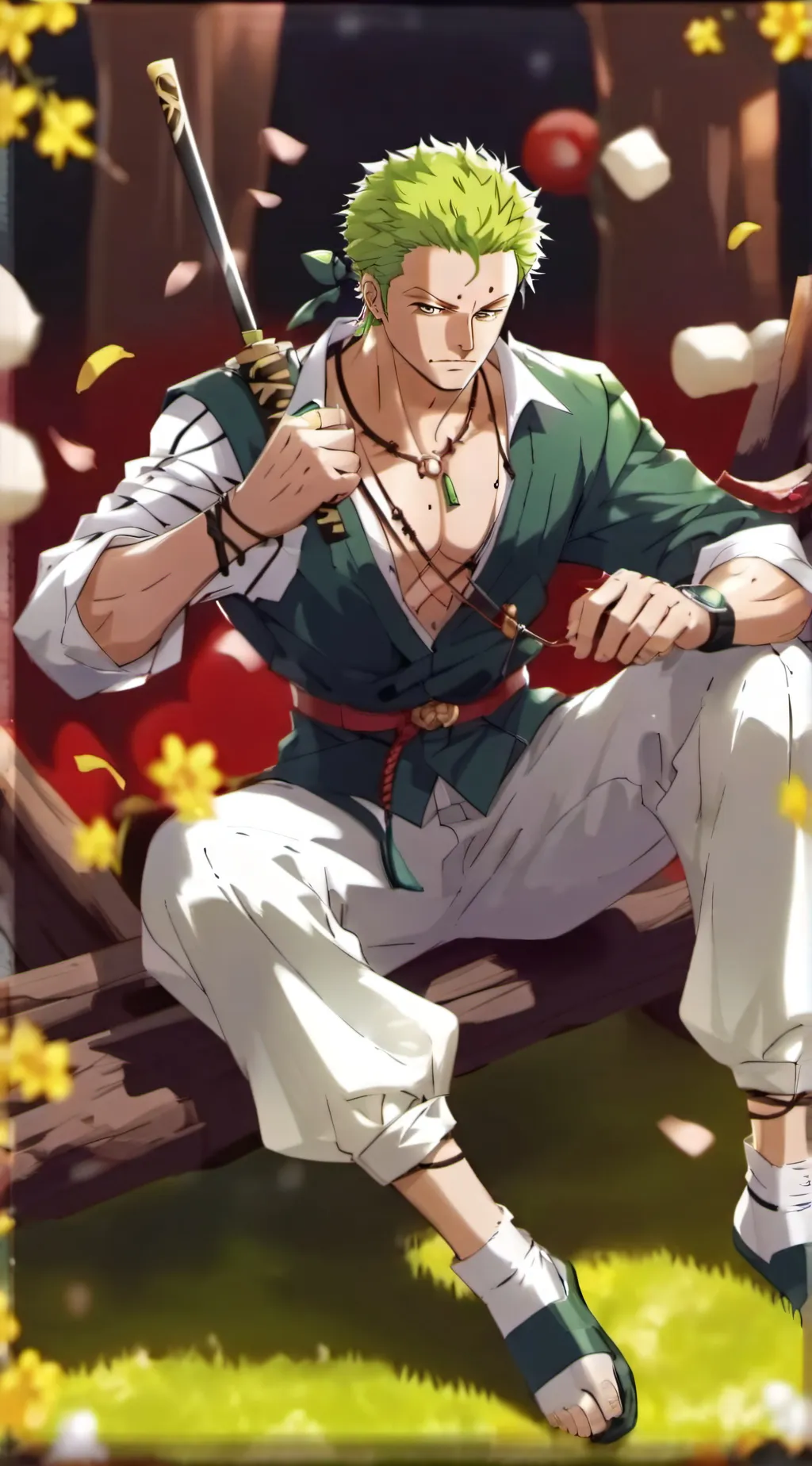 ai character: Zoro background