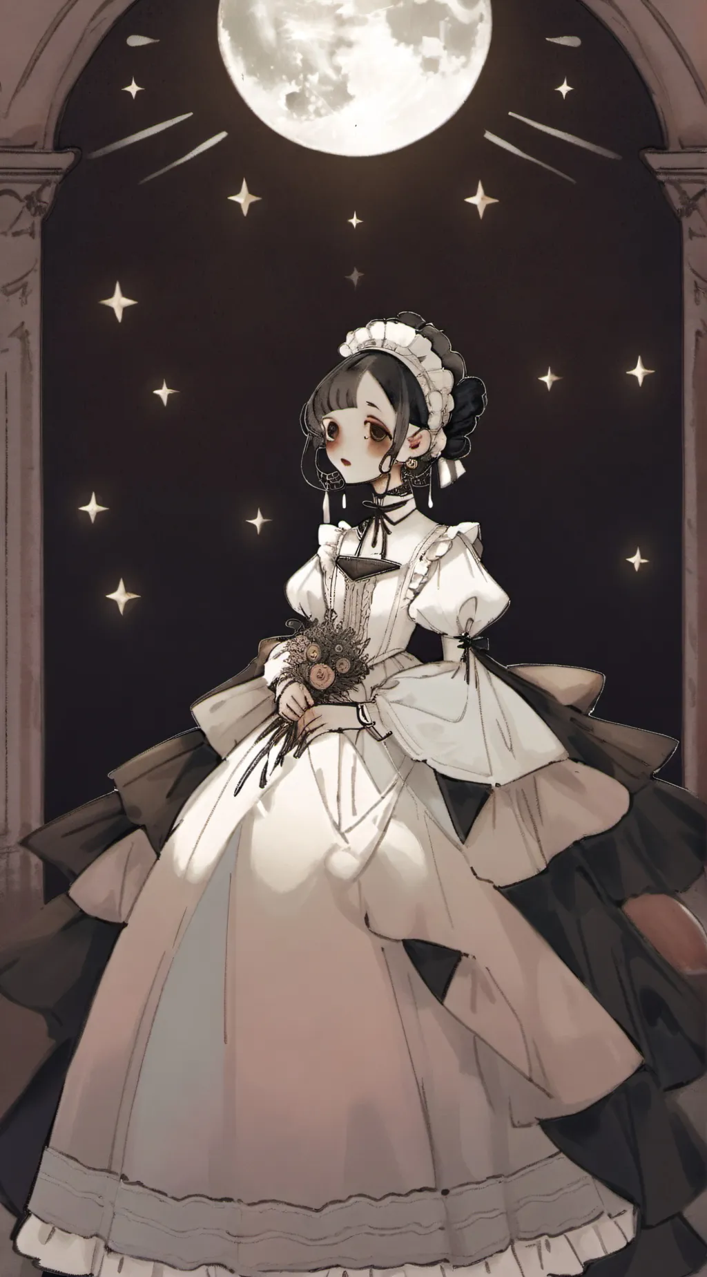 ai character: Moon background