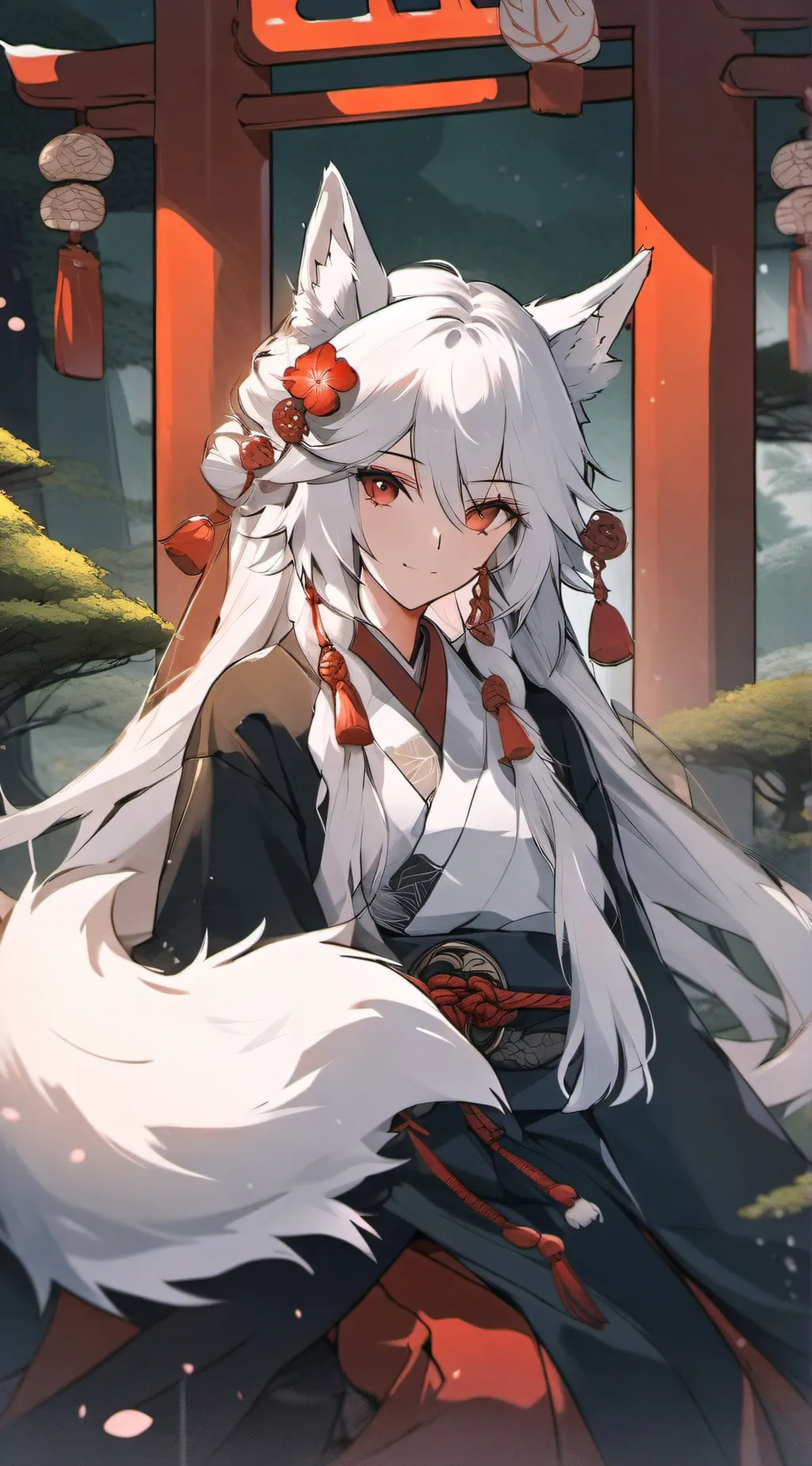 ai character: Kitsune background