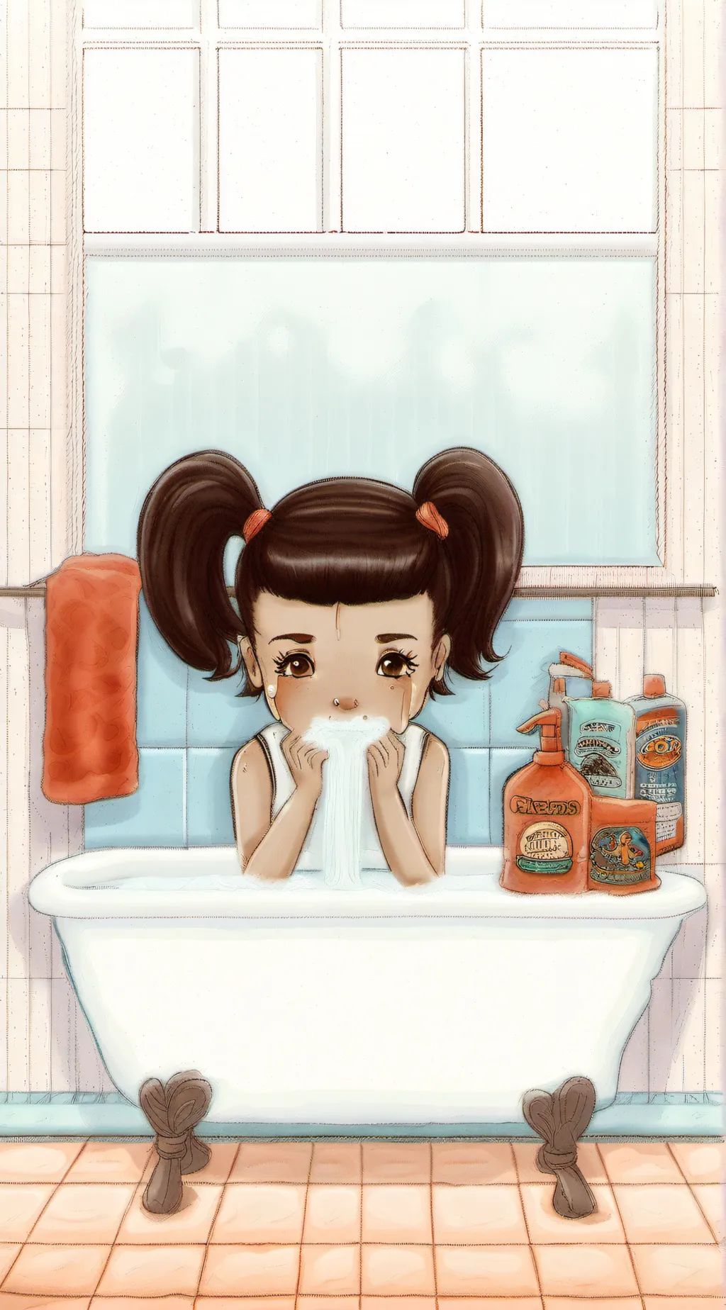 ai character: cry babby background