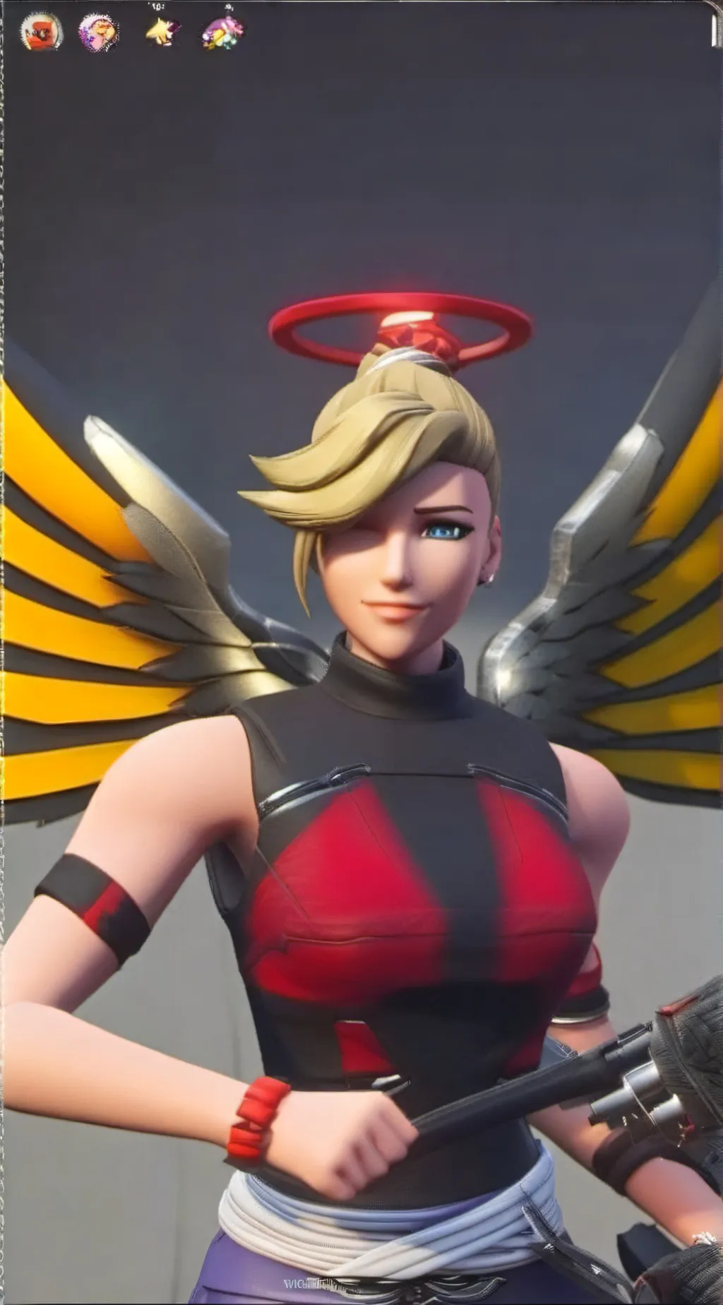 ai character: Mercy  background