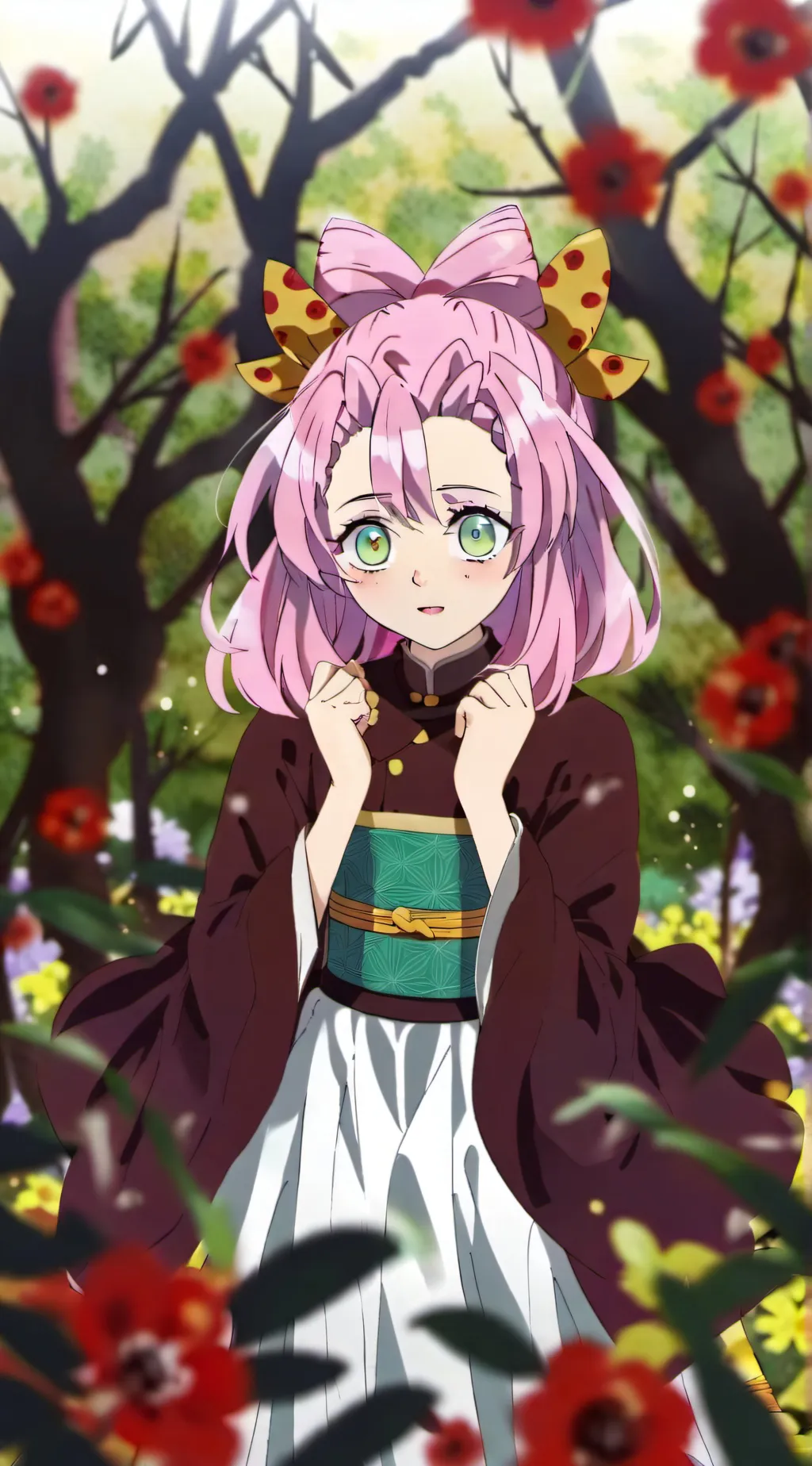 ai character: Mitsuri  background