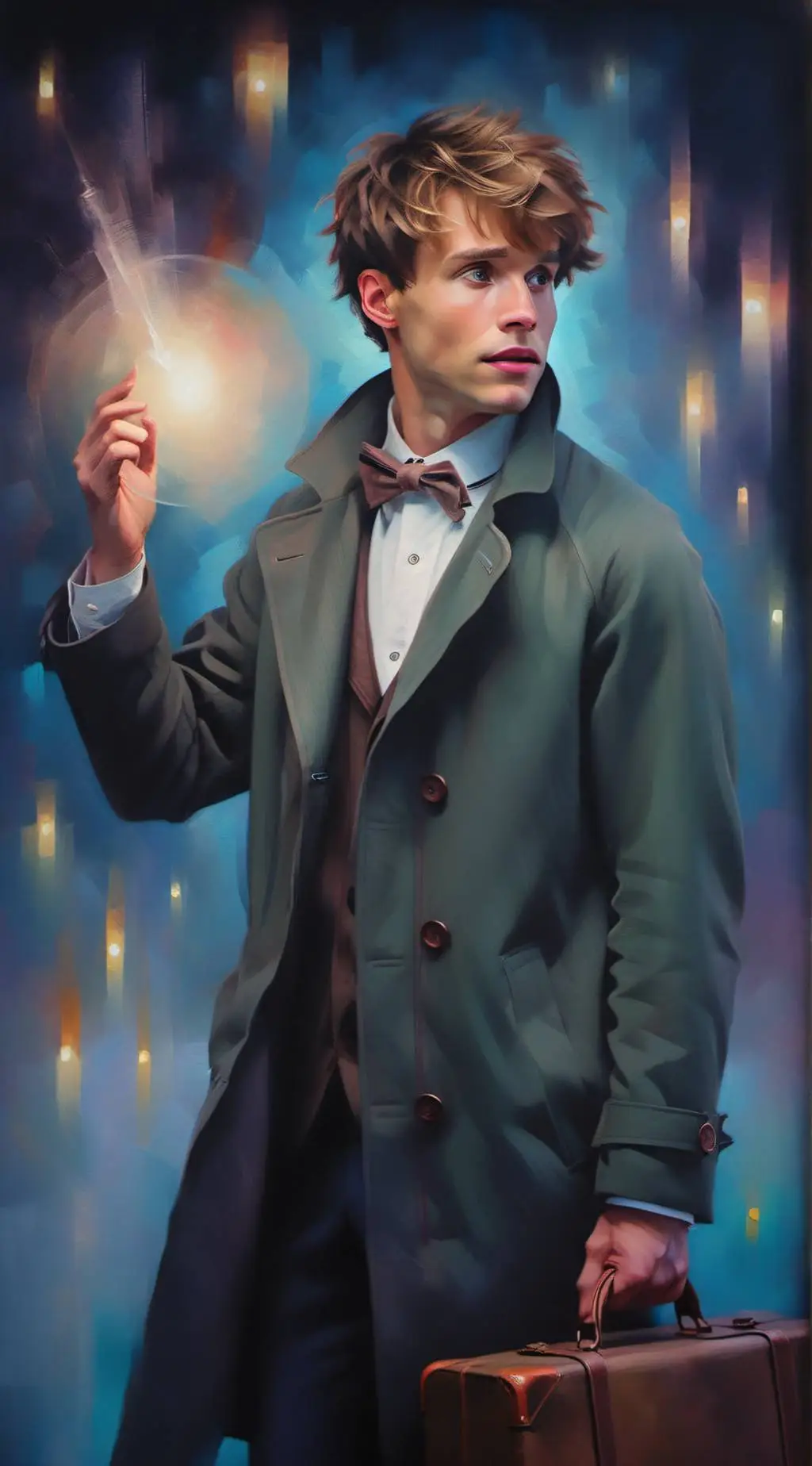 ai character: Newt Scamander background