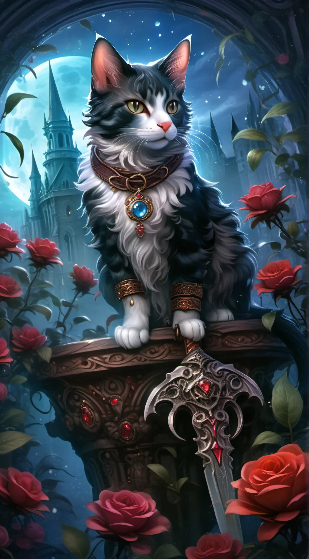 ai character: Griffin cat hibrid background