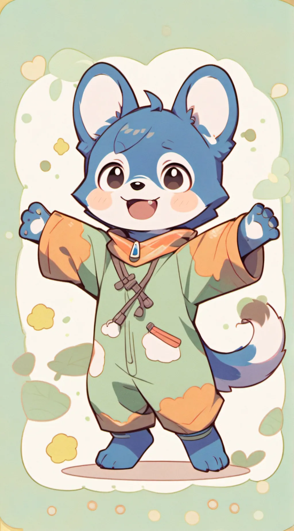ai character: Bluey 🐶💙🩵💛 background