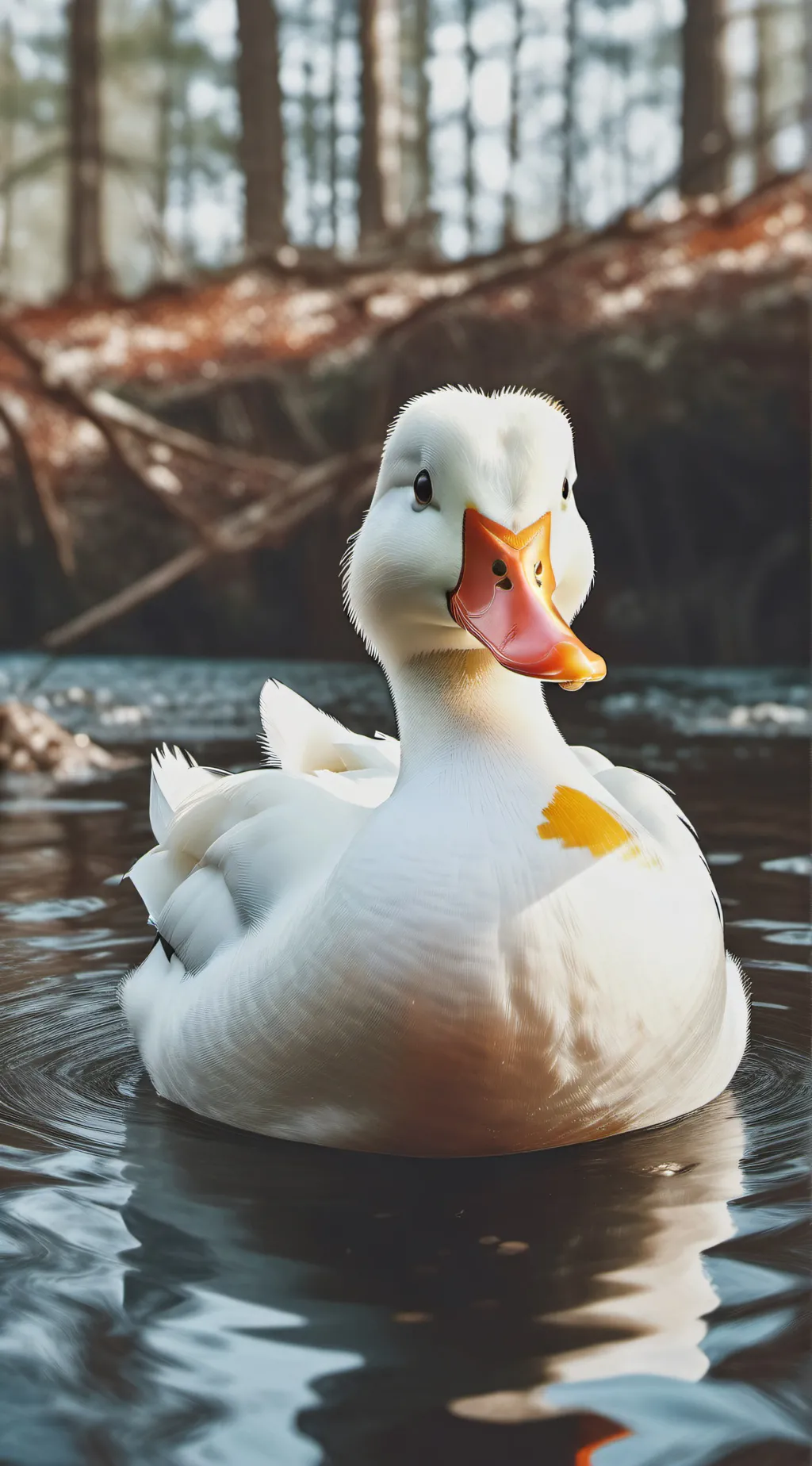 ai character: A duck background